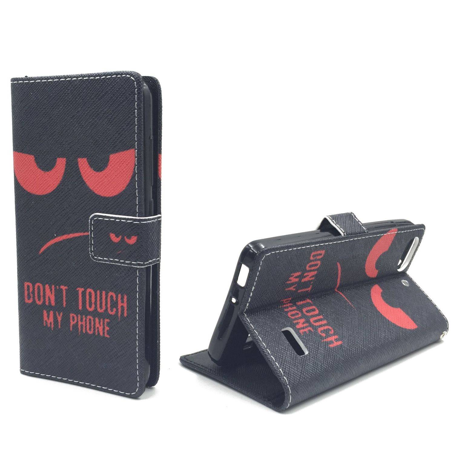 Huawei G Play Mini / Honor 4C Handyhülle Bookcover Schwarz