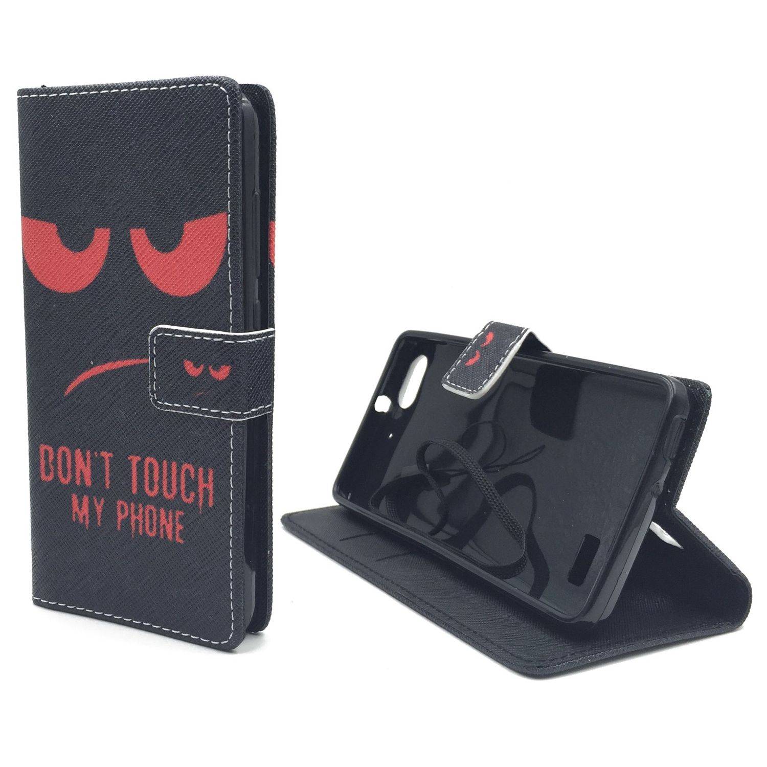 Huawei G Play Mini / Honor 4C Handyhülle Bookcover Schwarz