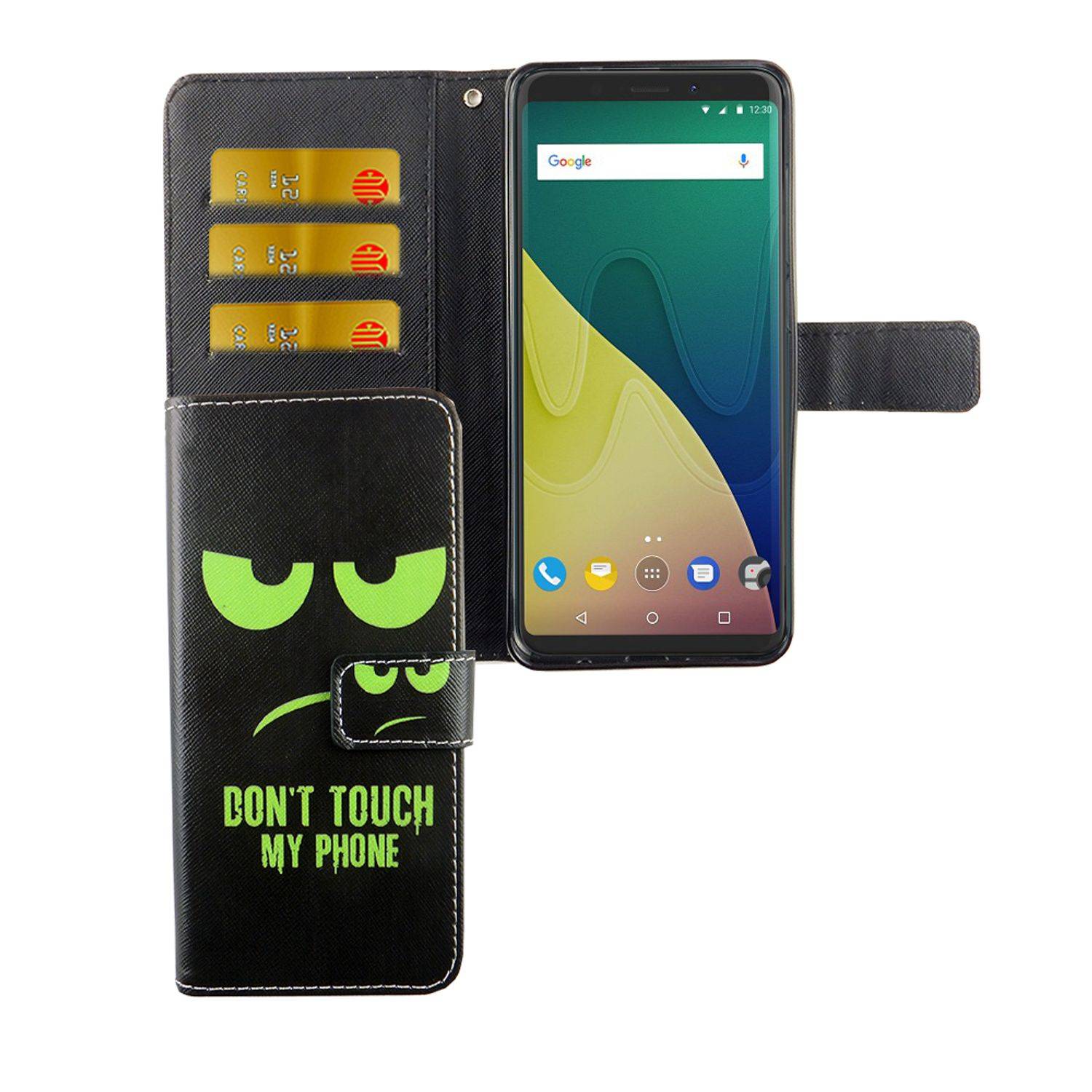 Wiko View XL Handyhülle Bookcover Grün