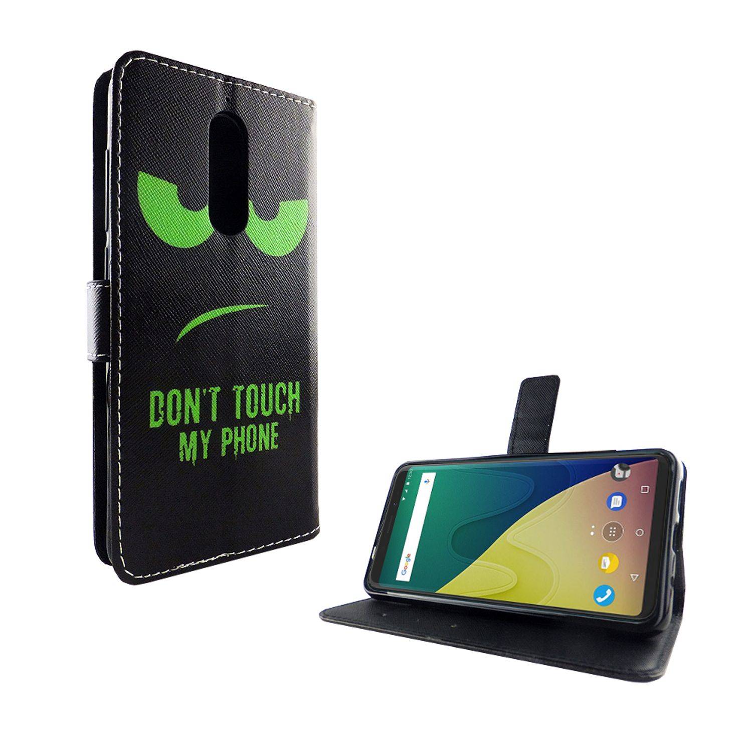 Wiko View XL Handyhülle Bookcover Grün