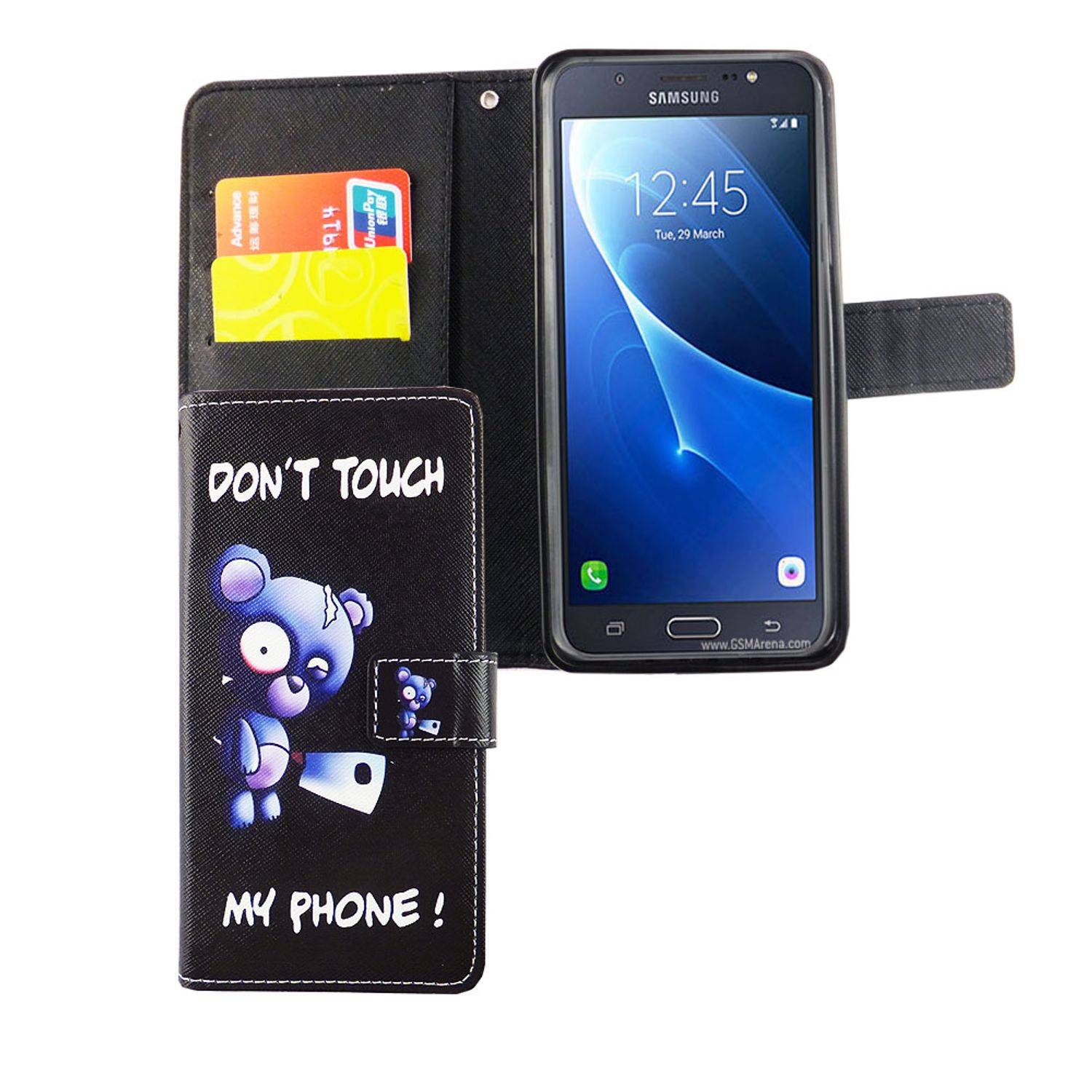Samsung Galaxy J7 (2016) Handyhülle Bookcover Schwarz