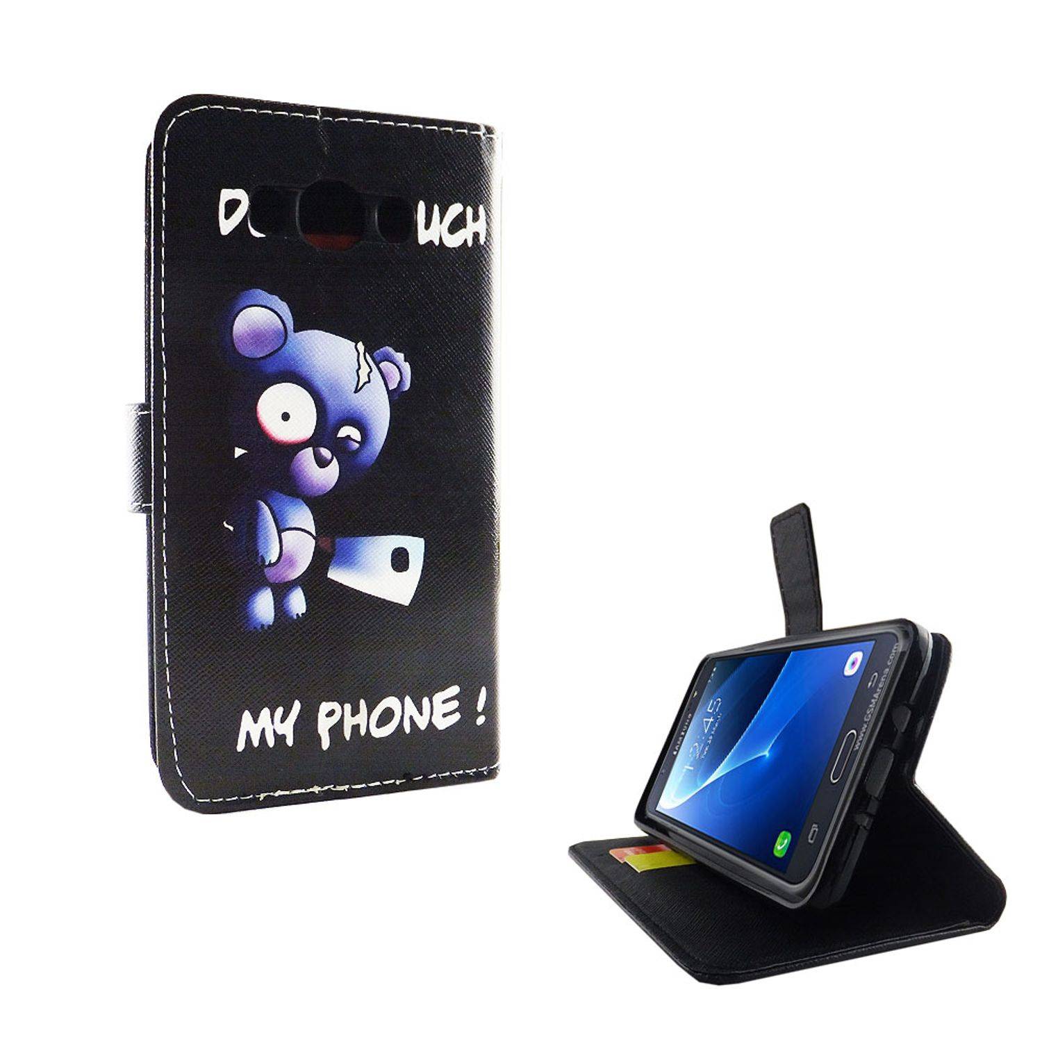 Samsung Galaxy J7 (2016) Handyhülle Bookcover Schwarz