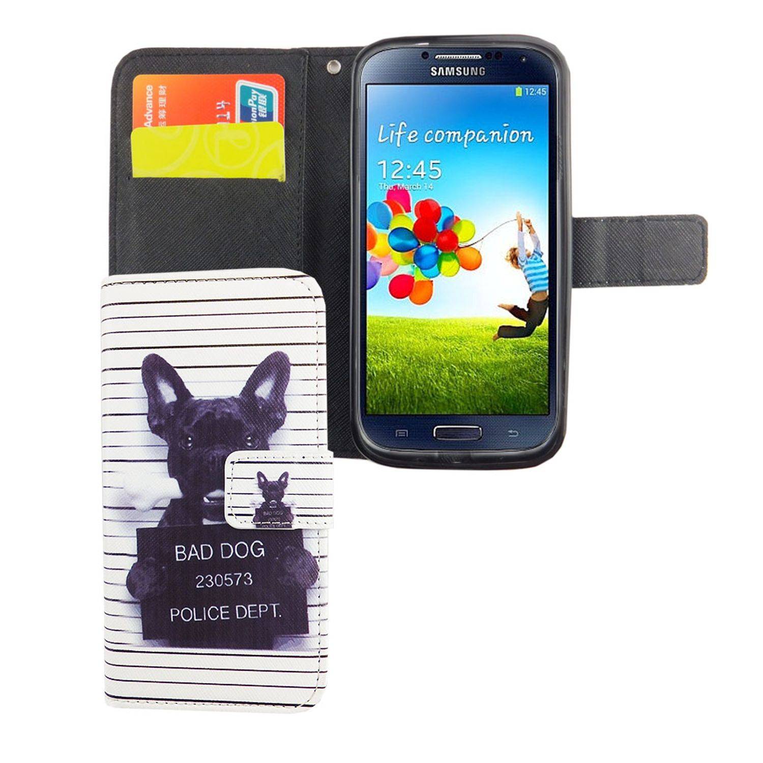 Samsung Galaxy S4 Handyhülle Bookcover Weiß