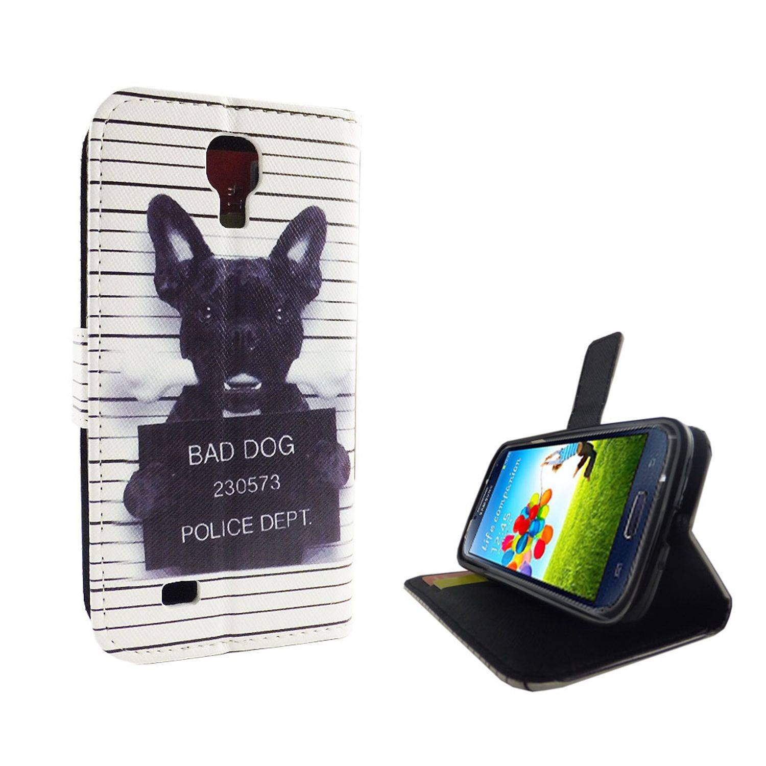 Samsung Galaxy S4 Handyhülle Bookcover Weiß