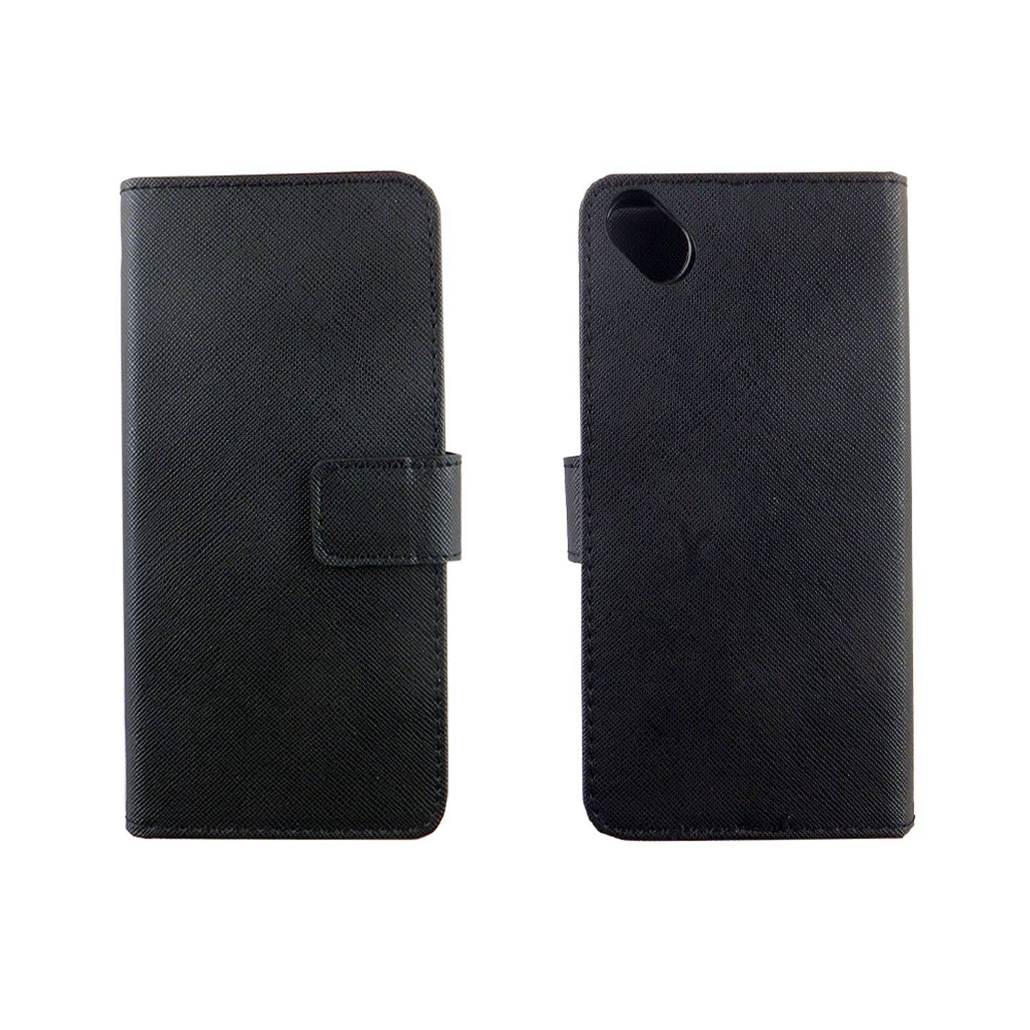 Wiko Sunny 2 Plus Handyhülle Bookcover Schwarz