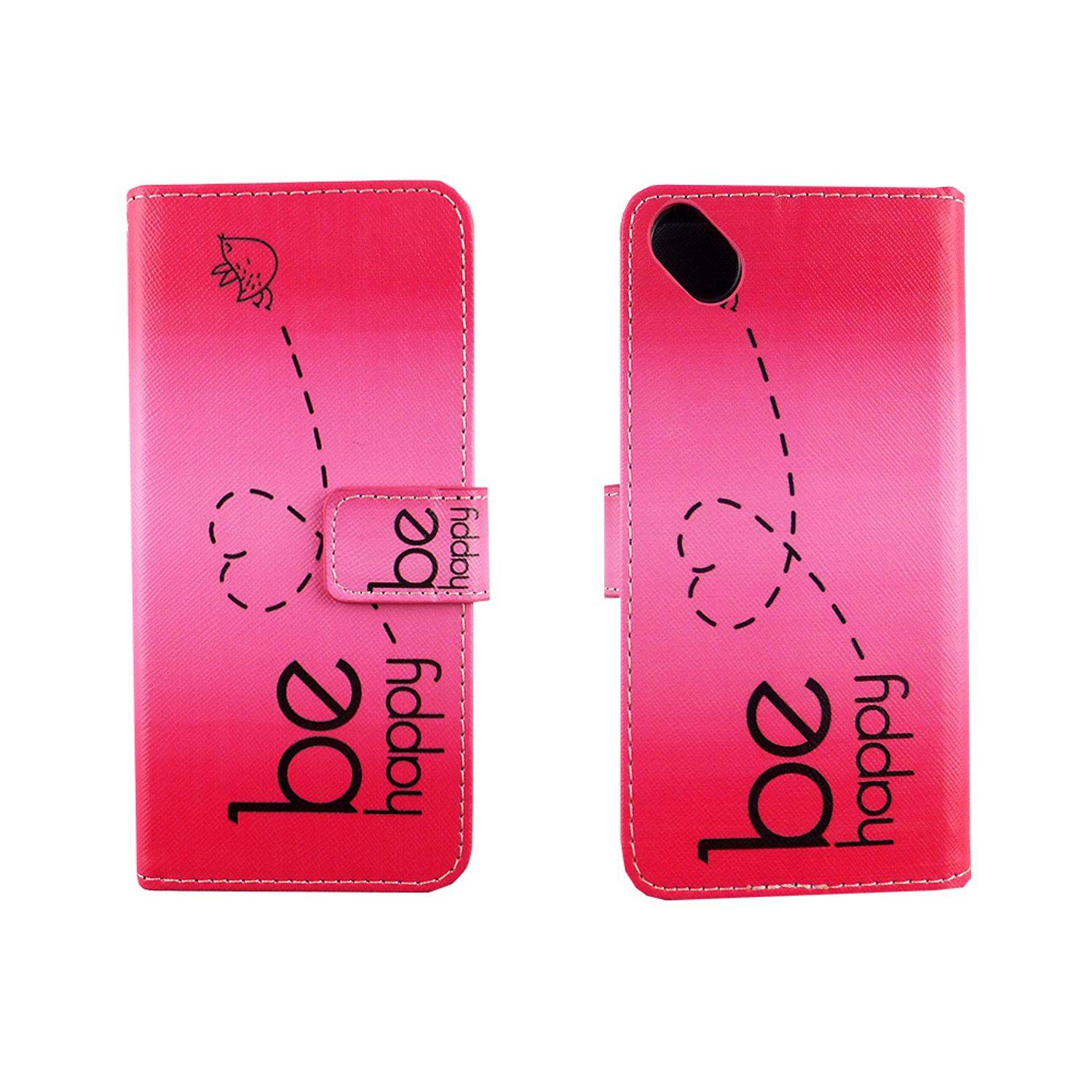 Wiko Sunny 2 Plus Handyhülle Bookcover Rosa