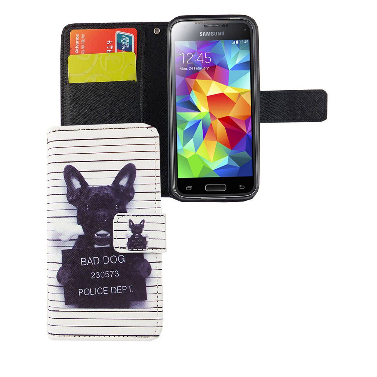 Samsung Galaxy S5 Mini Handyhülle Bookcover Weiß