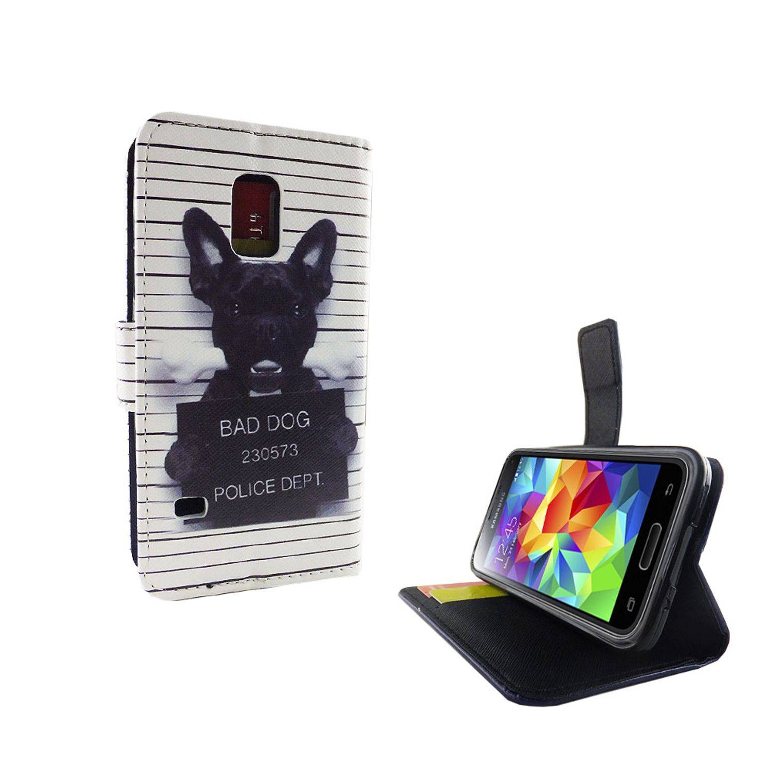 Samsung Galaxy S5 Mini Handyhülle Bookcover Weiß