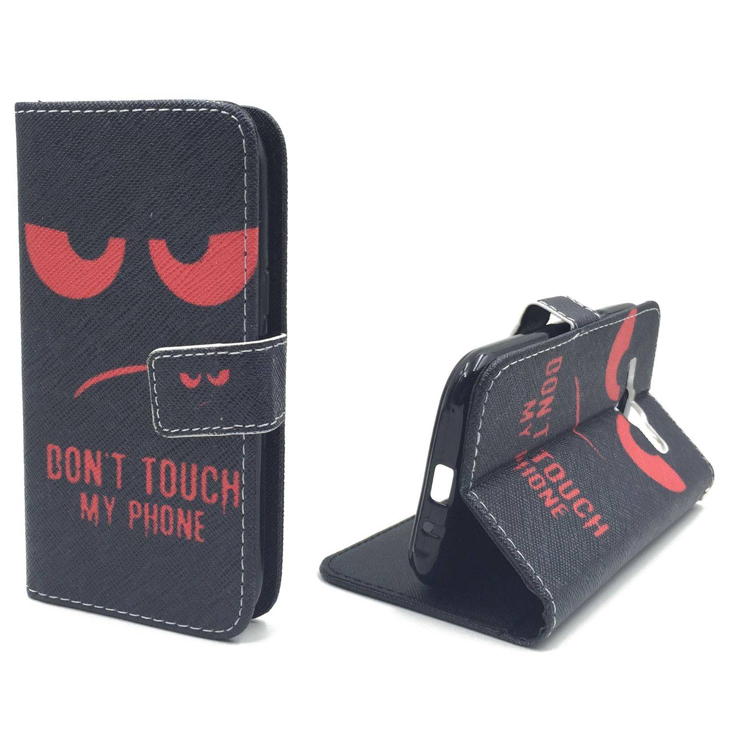 Samsung Galaxy J1 (2015) Handyhülle Bookcover Schwarz