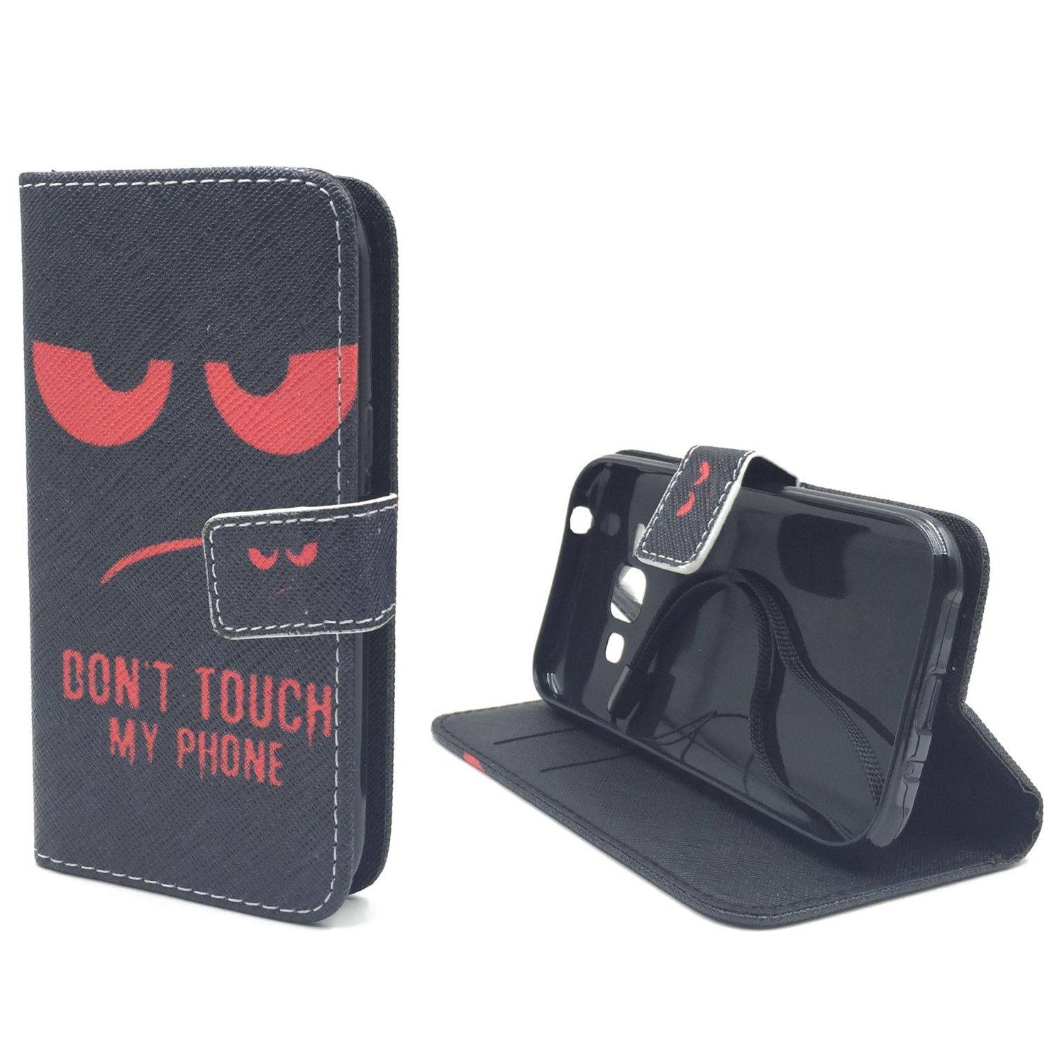 Samsung Galaxy J1 (2015) Handyhülle Bookcover Schwarz