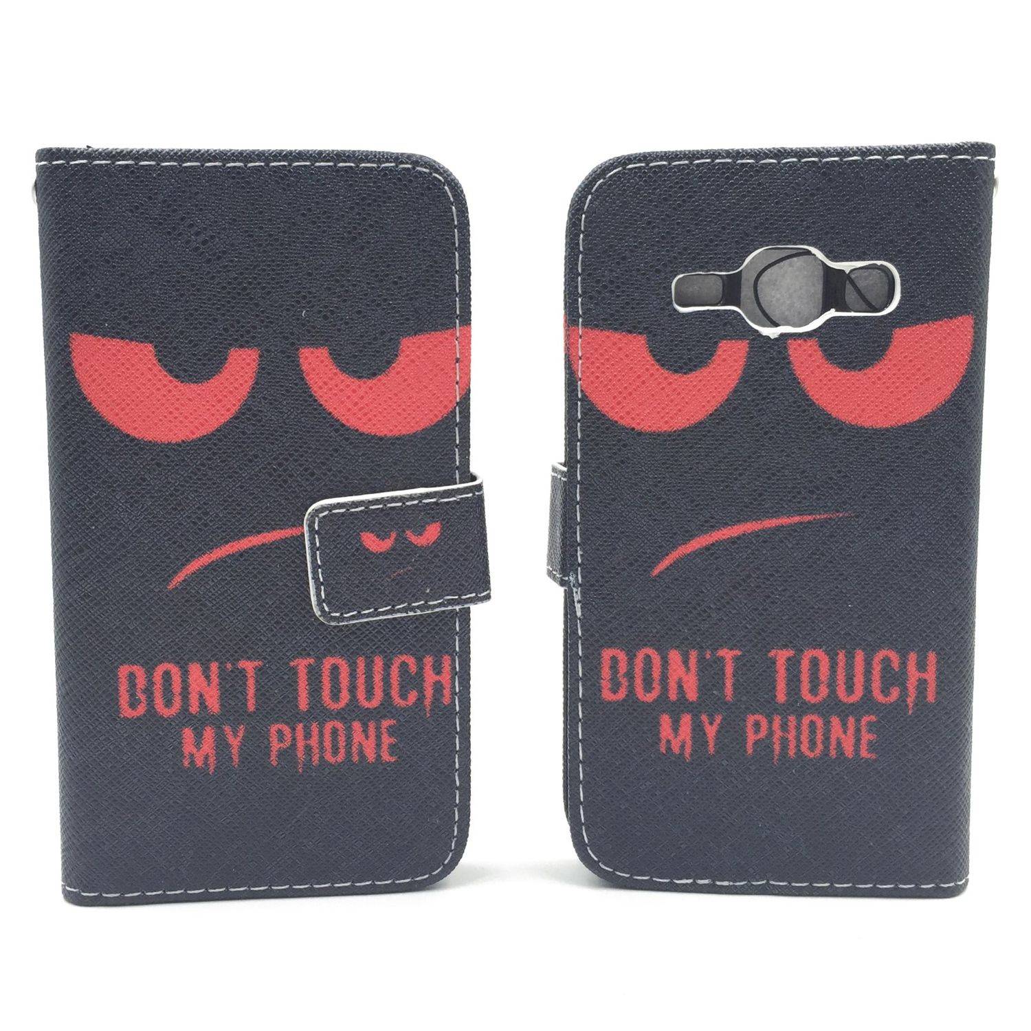 Samsung Galaxy J1 (2015) Handyhülle Bookcover Schwarz