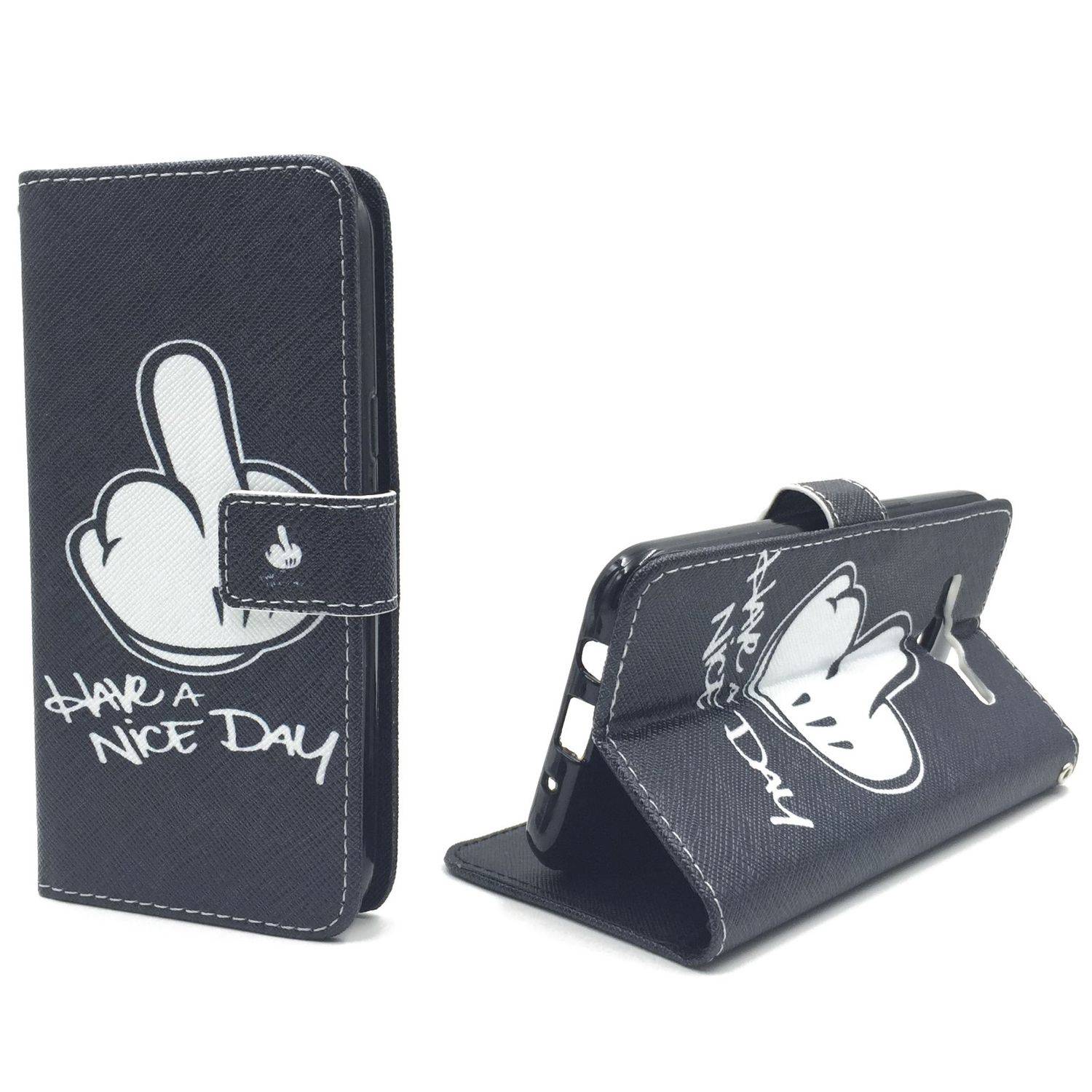 Samsung Galaxy J5 (2015) Handyhülle Bookcover Schwarz