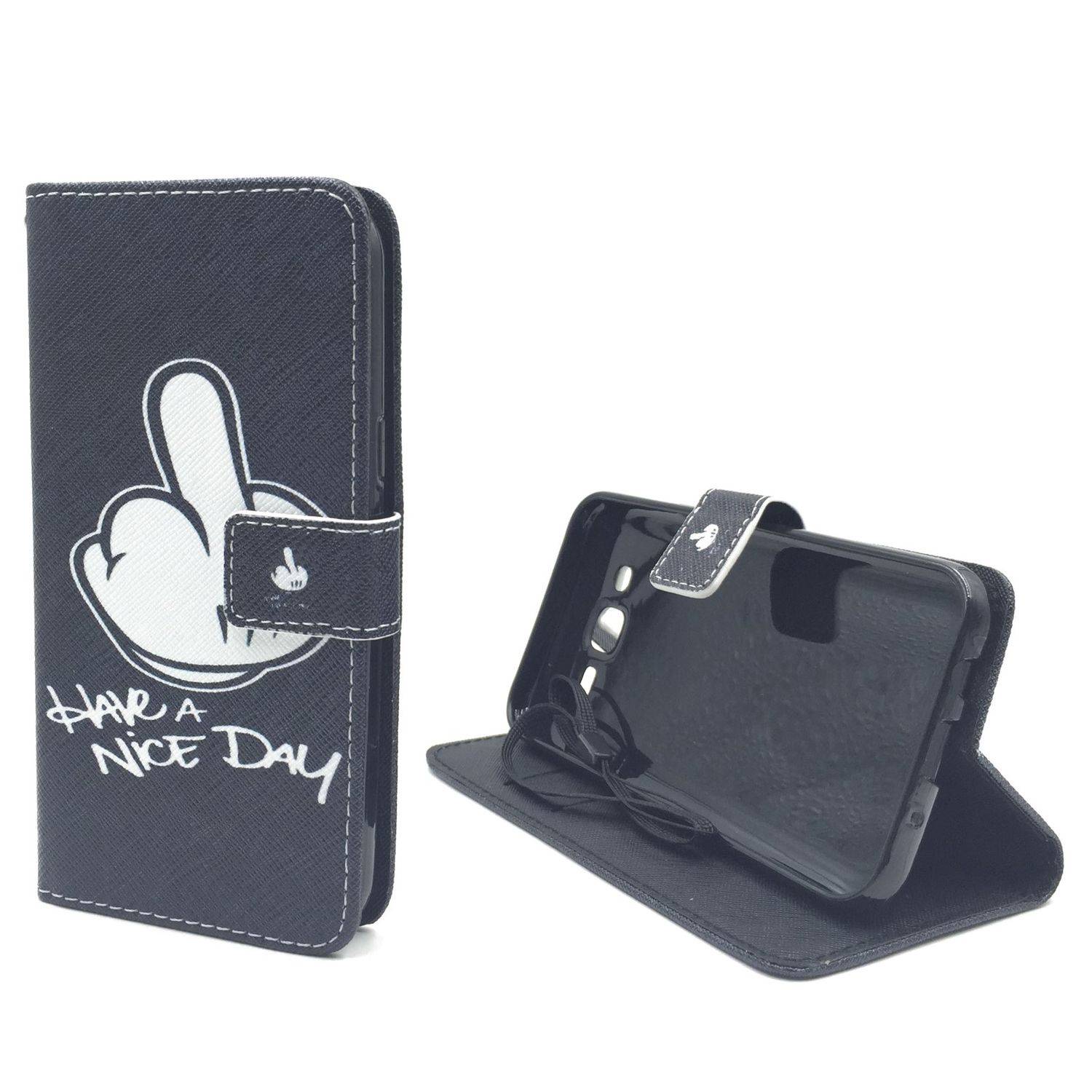Samsung Galaxy J5 (2015) Handyhülle Bookcover Schwarz