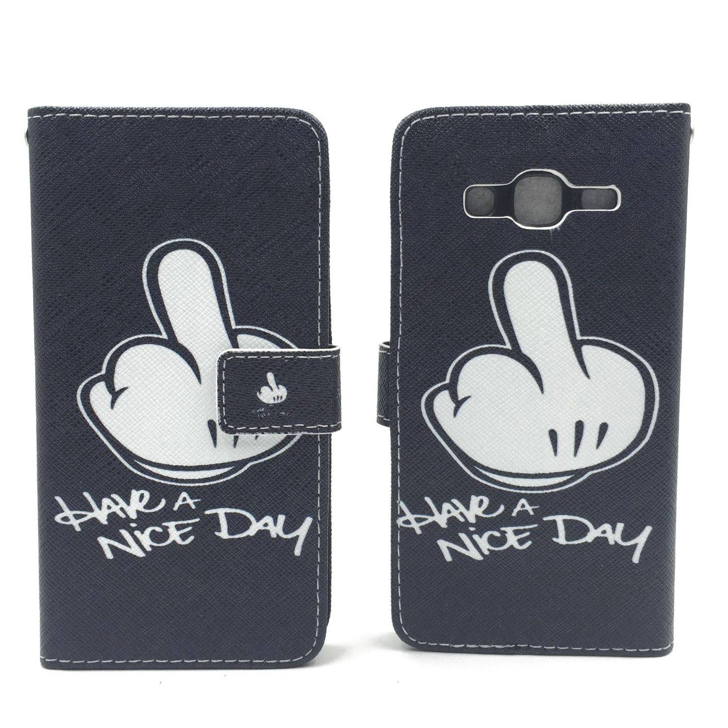 Samsung Galaxy J5 (2015) Handyhülle Bookcover Schwarz