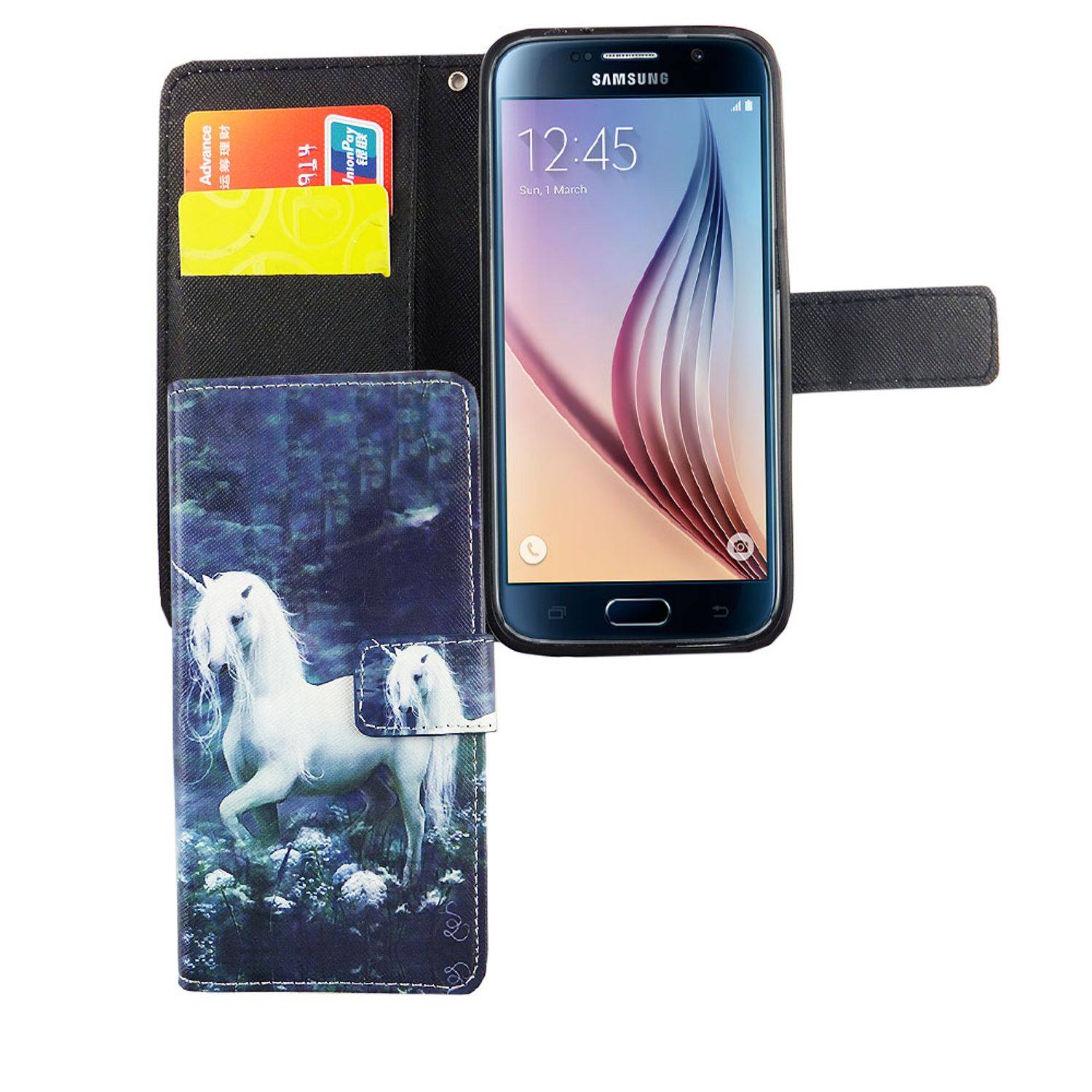 Samsung Galaxy S6 Handyhülle Bookcover Weiß