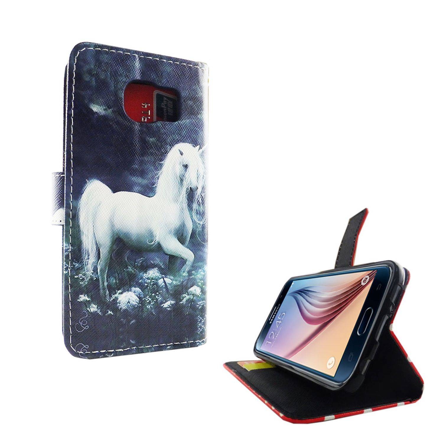 Samsung Galaxy S6 Handyhülle Bookcover Weiß