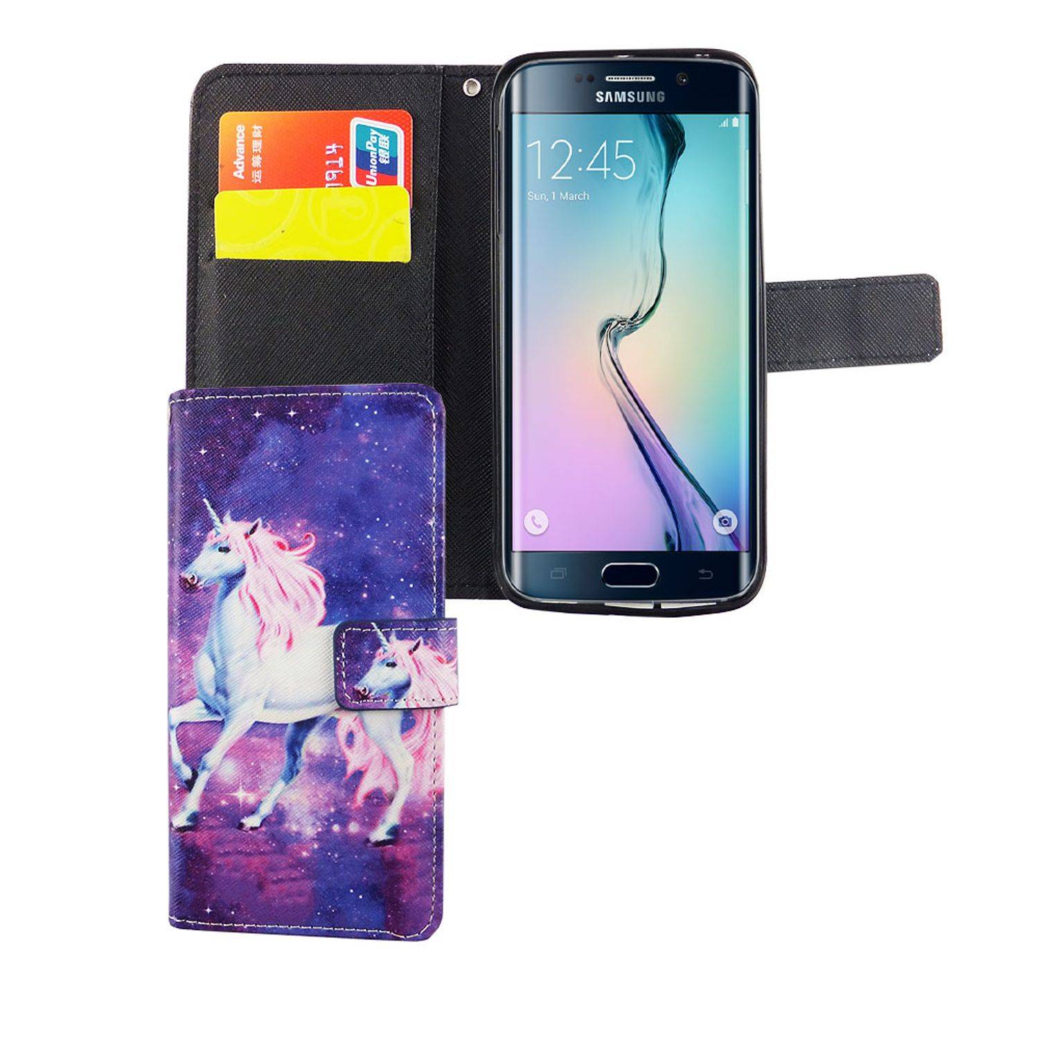 Samsung Galaxy S6 Edge Handyhülle Bookcover Rosa