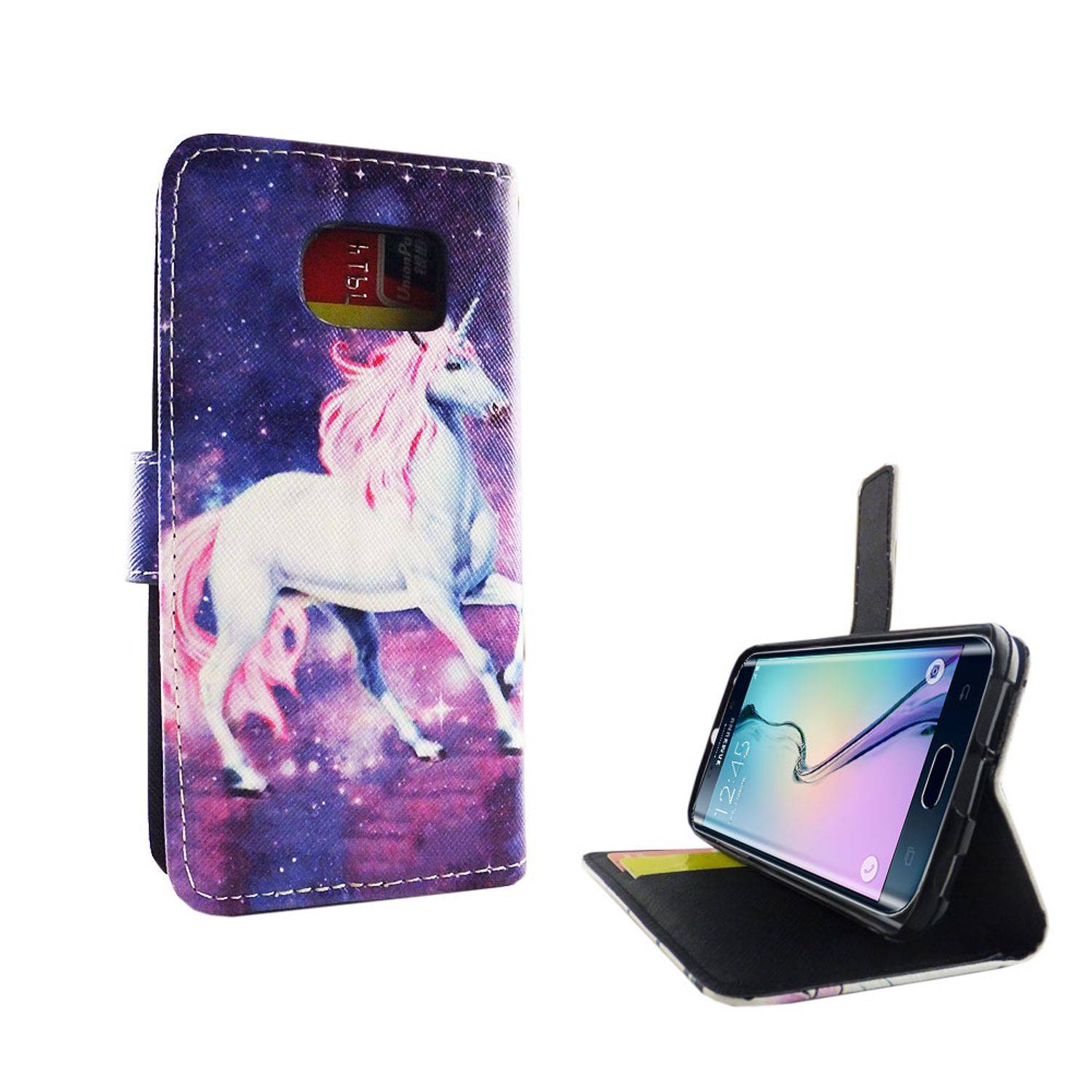 Samsung Galaxy S6 Edge Handyhülle Bookcover Rosa