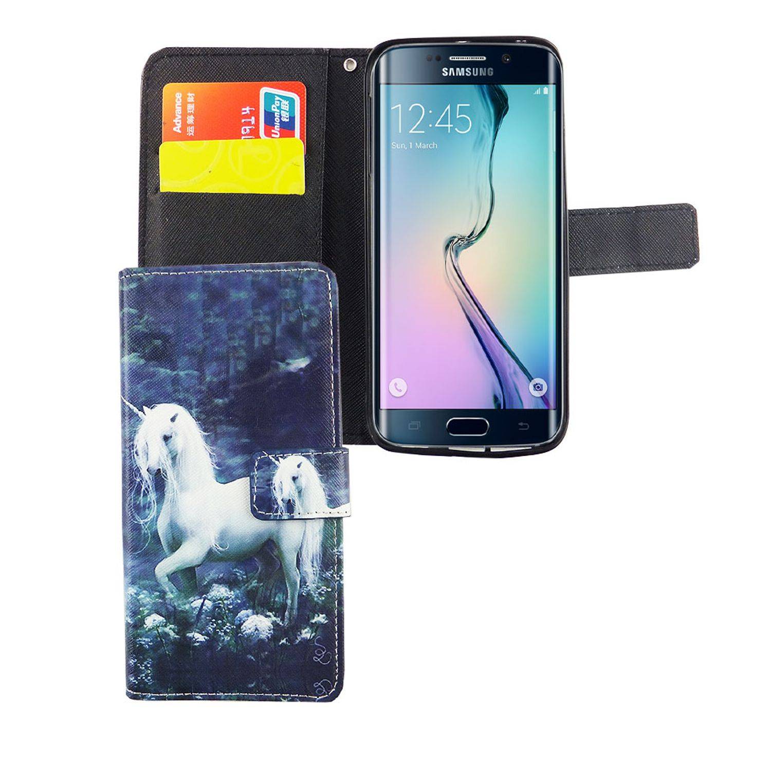 Samsung Galaxy S6 Edge Handyhülle Bookcover Grün