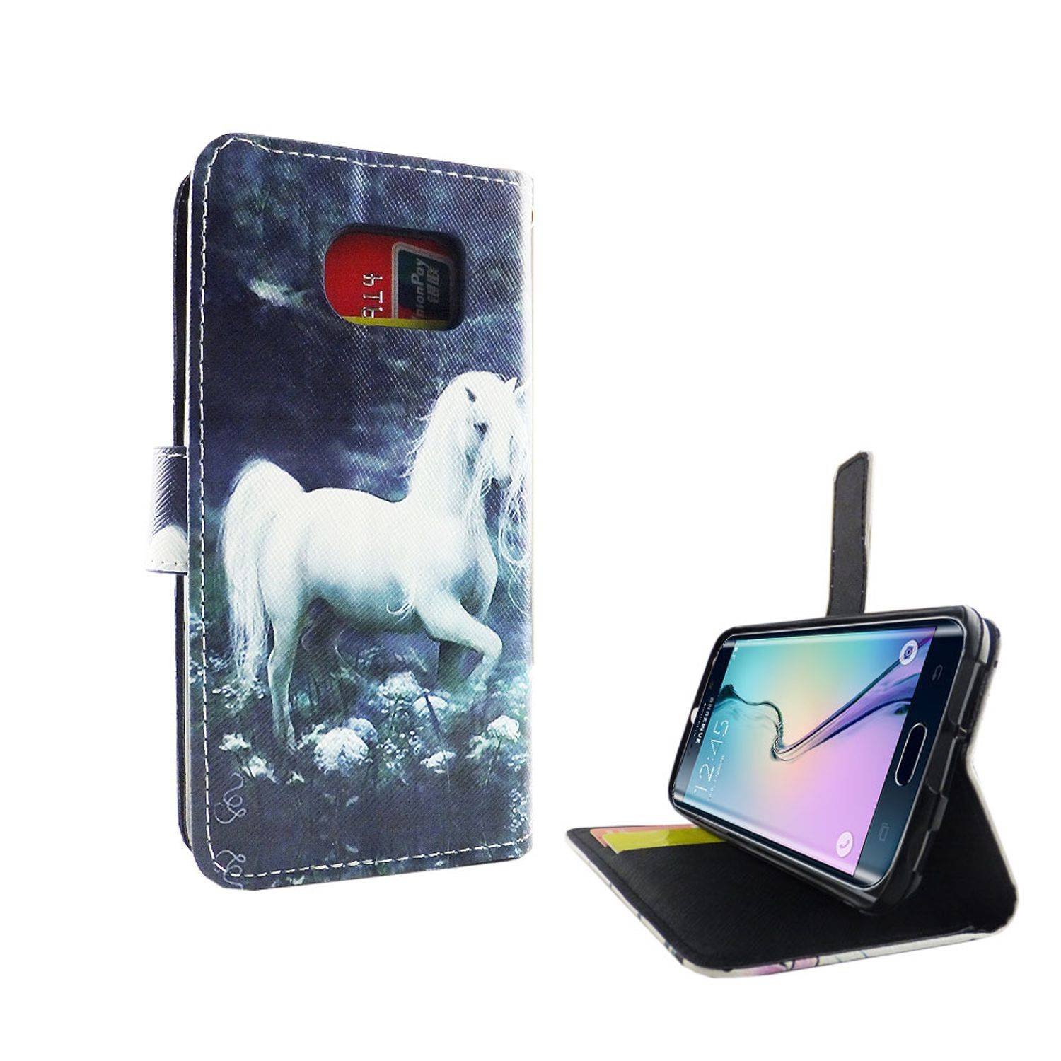 Samsung Galaxy S6 Edge Handyhülle Bookcover Grün
