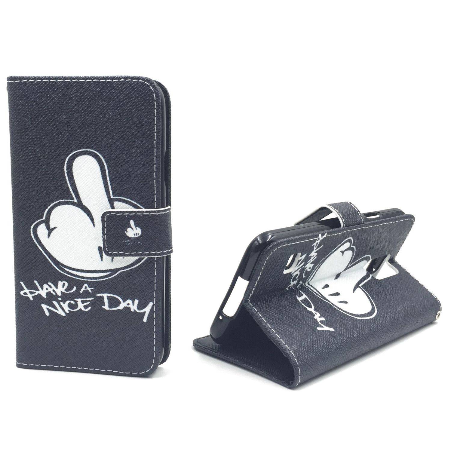 Samsung Galaxy S5 / S5 Neo Handyhülle Bookcover Schwarz