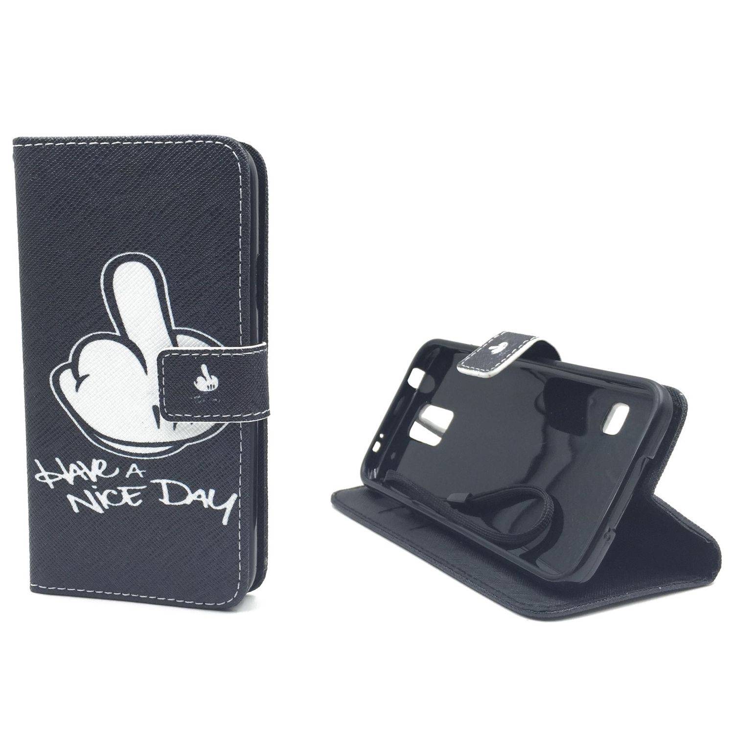 Samsung Galaxy S5 / S5 Neo Handyhülle Bookcover Schwarz