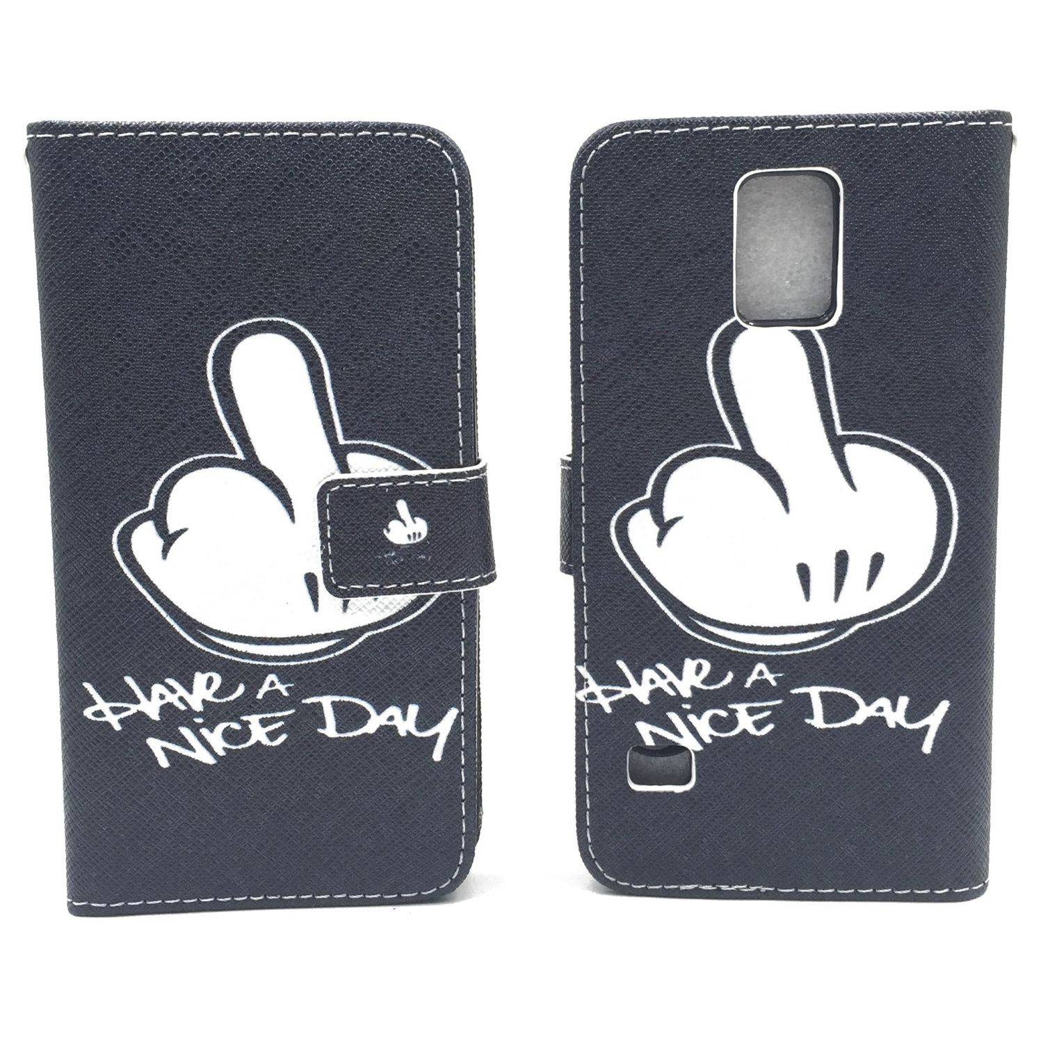 Samsung Galaxy S5 / S5 Neo Handyhülle Bookcover Schwarz