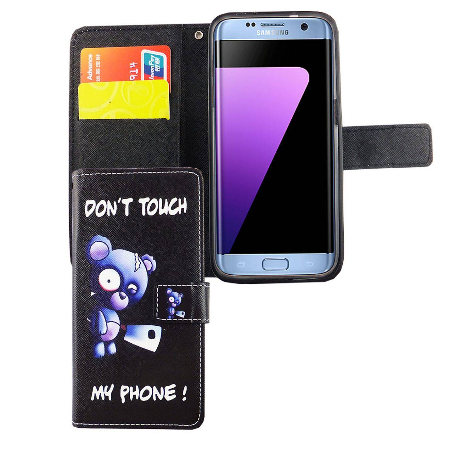 Samsung Galaxy S7 Edge Handyhülle Bookcover Schwarz