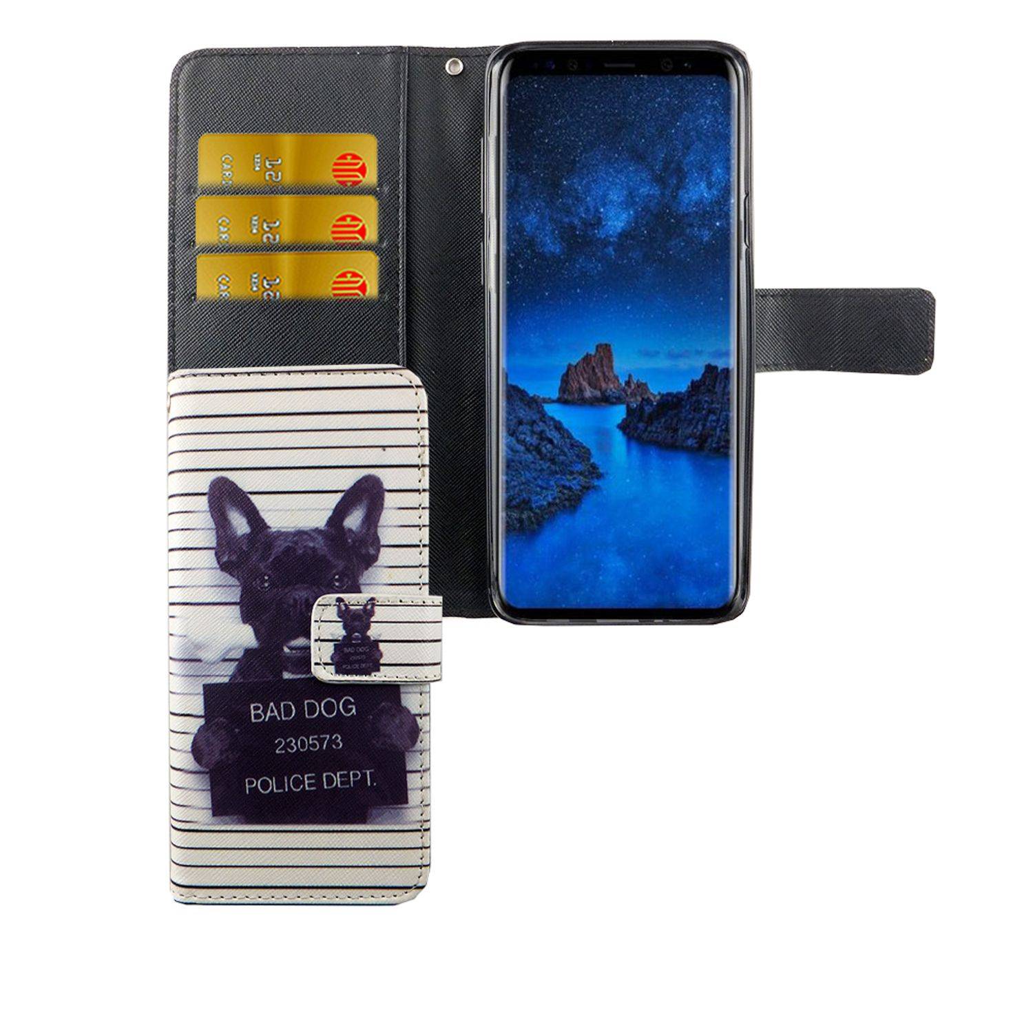 Samsung Galaxy S9 Plus Handyhülle Bookcover Weiß