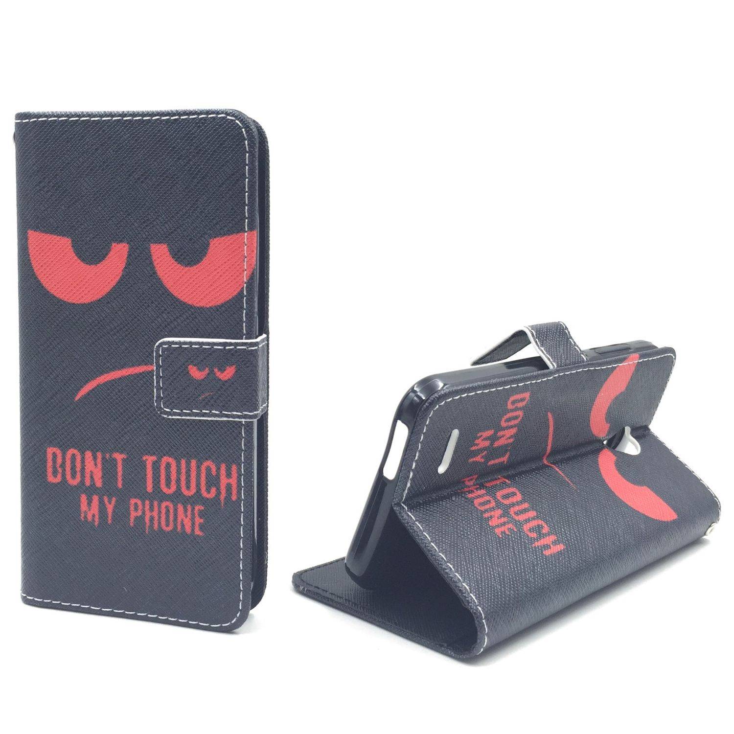 Vodafone Smart Prime 6 Handyhülle Bookcover Schwarz