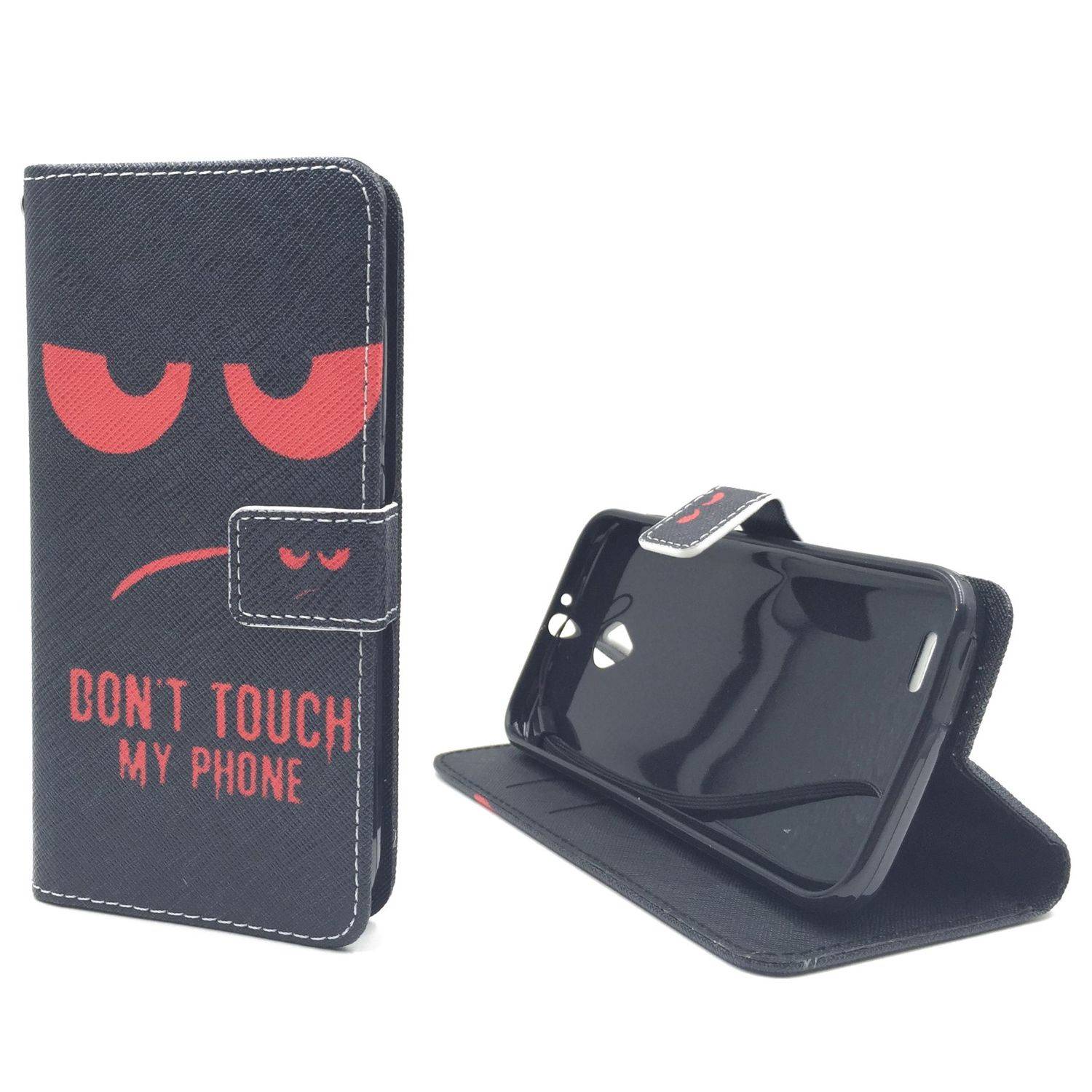 Vodafone Smart Prime 6 Handyhülle Bookcover Schwarz