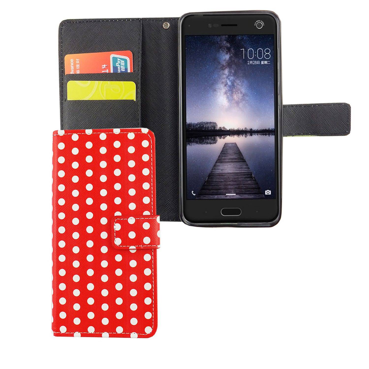 ZTE Blade V8 Handyhülle Bookcover Rot