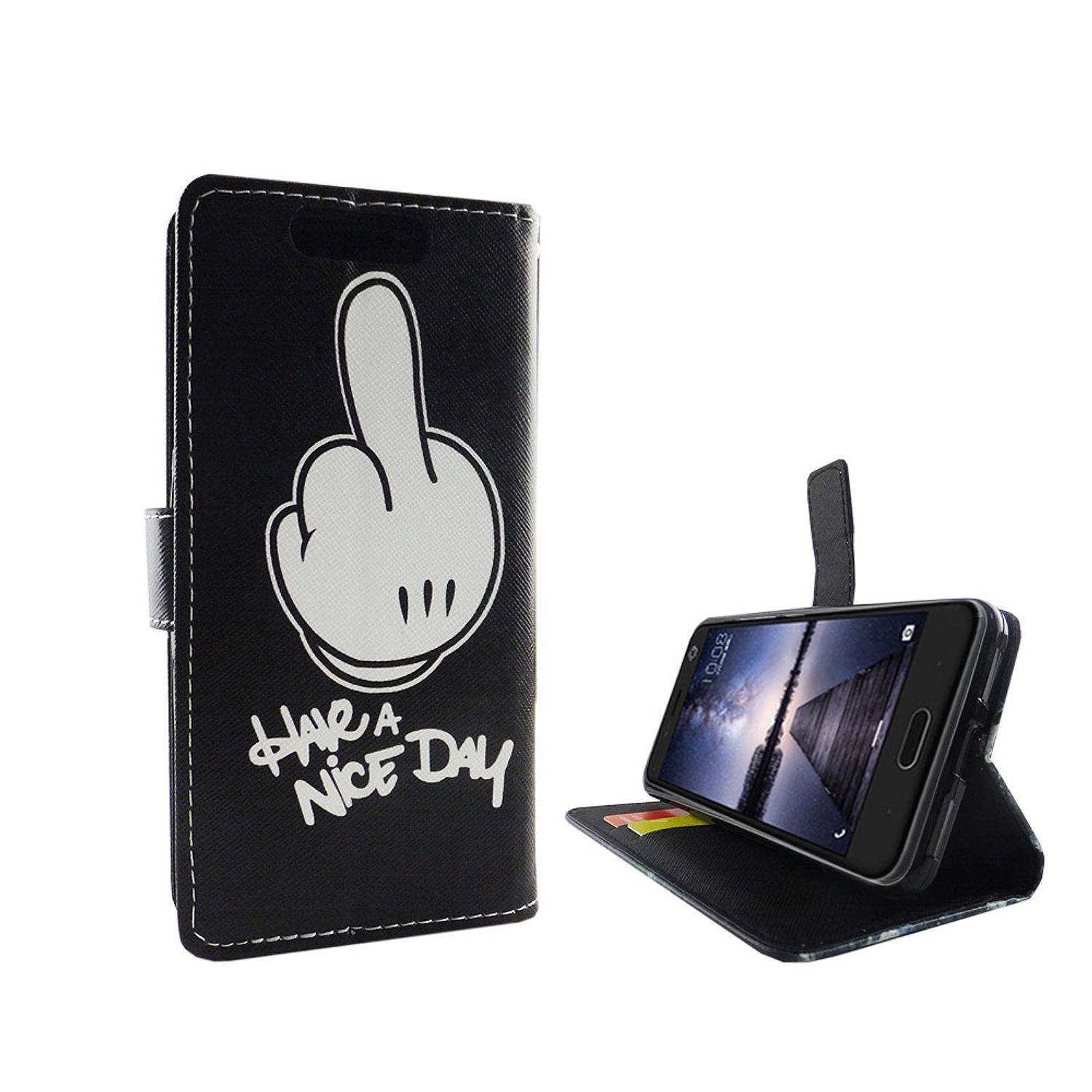 ZTE Blade V8 Handyhülle Bookcover Schwarz