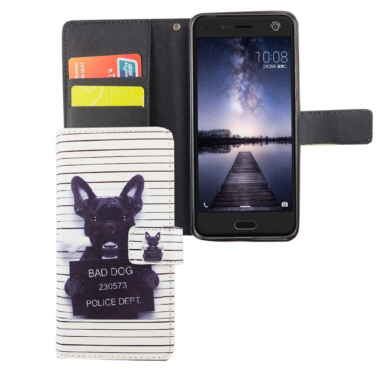 ZTE Blade V8 Handyhülle Bookcover Weiß