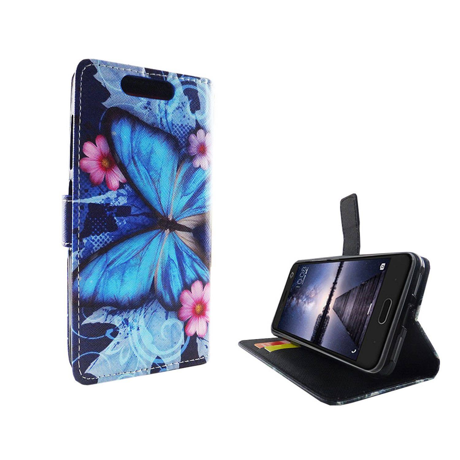 ZTE Blade V8 Handyhülle Bookcover Blau