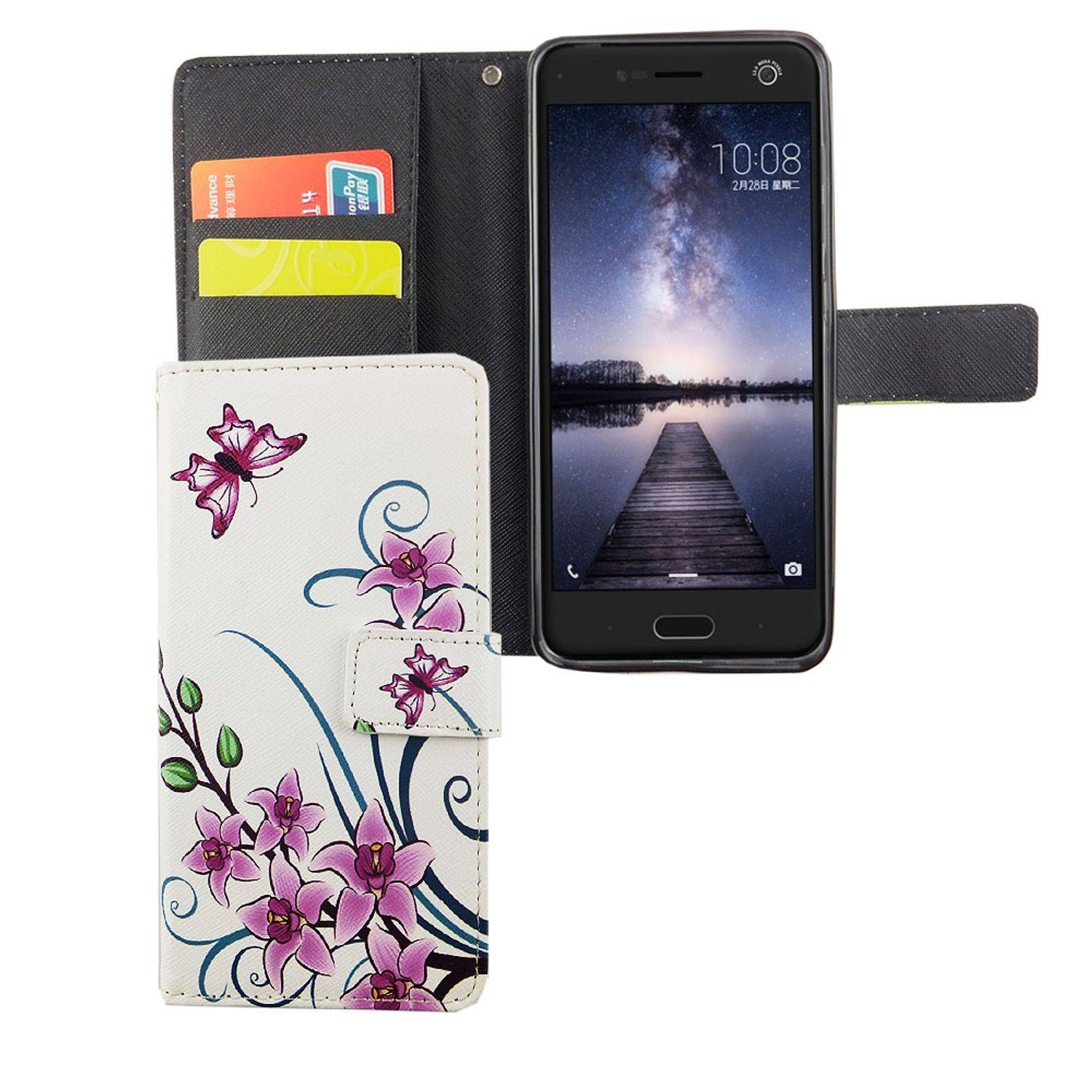 ZTE Blade V8 Handyhülle Bookcover Weiß