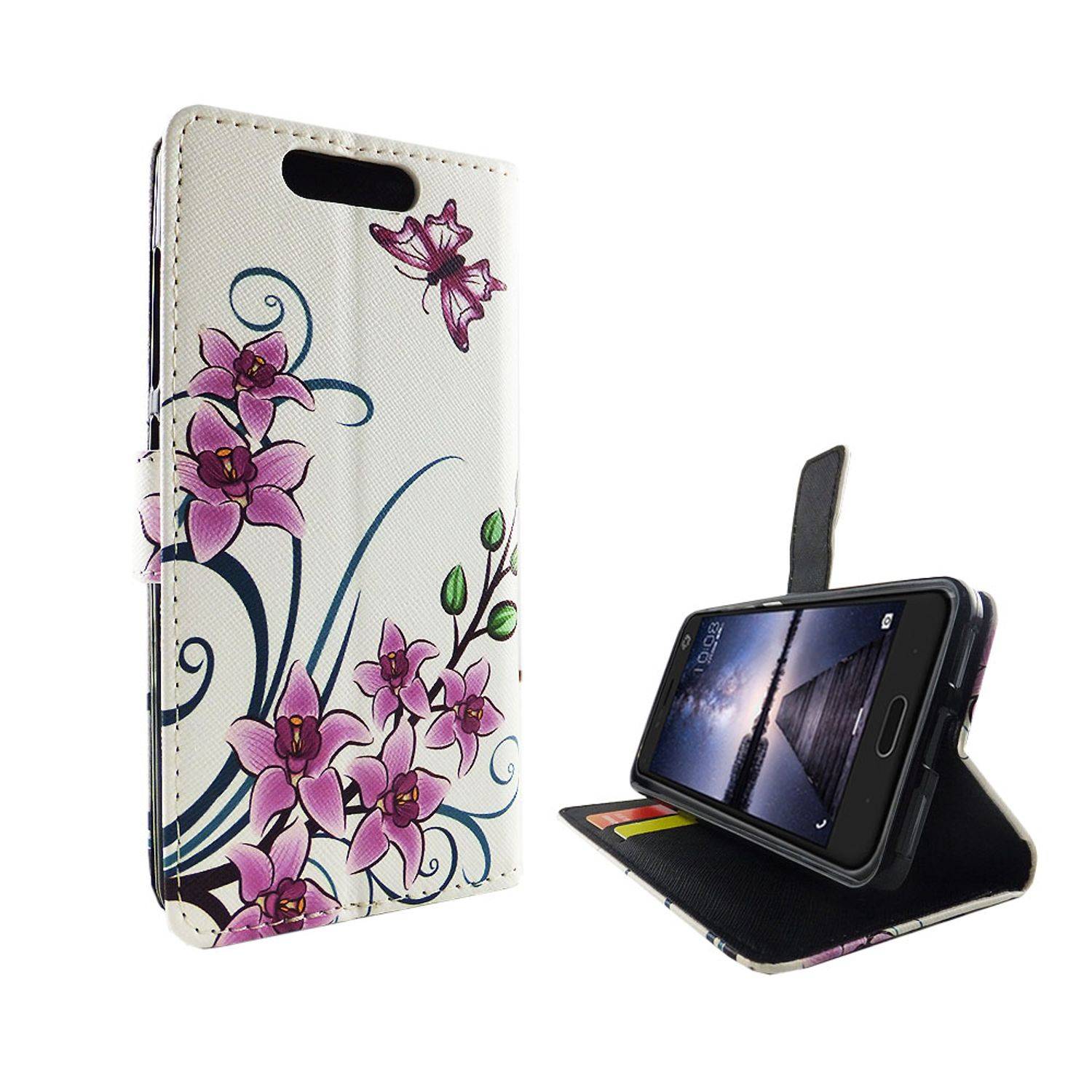 ZTE Blade V8 Handyhülle Bookcover Weiß