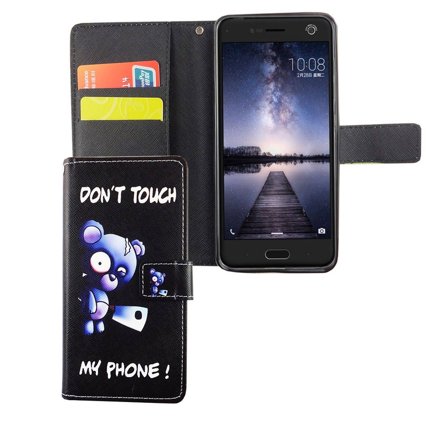 ZTE Blade V8 Handyhülle Bookcover Schwarz