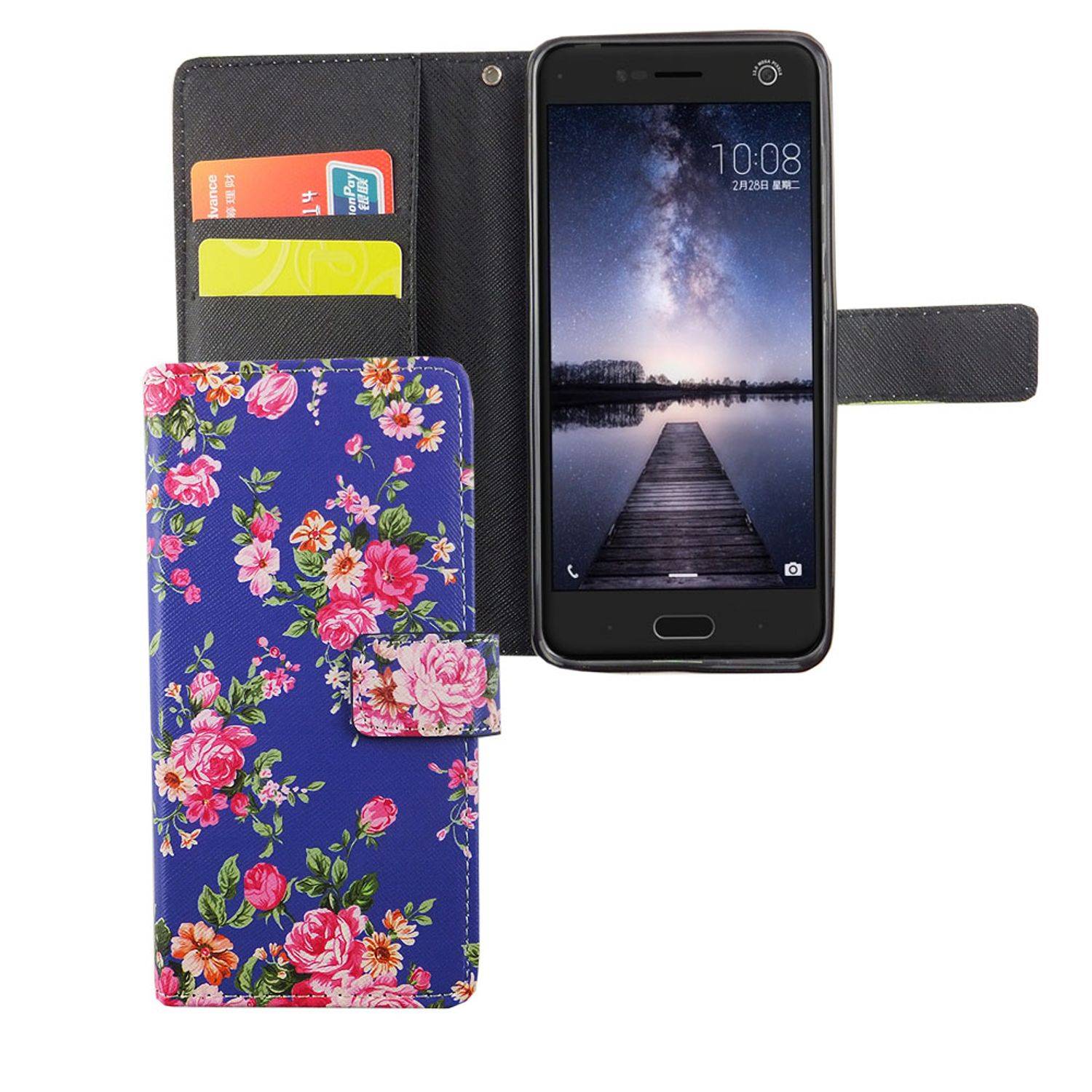 ZTE Blade V8 Handyhülle Bookcover Blau