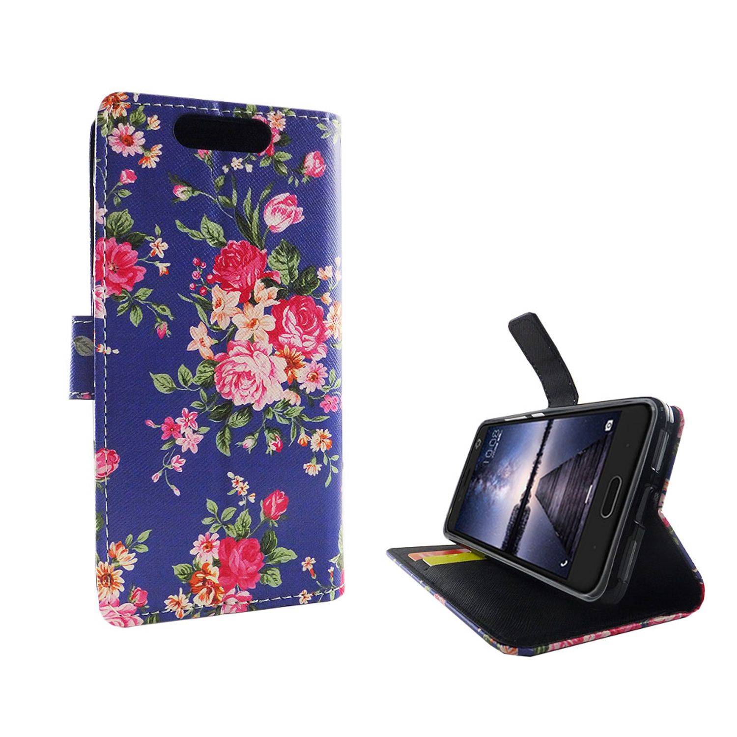ZTE Blade V8 Handyhülle Bookcover Blau