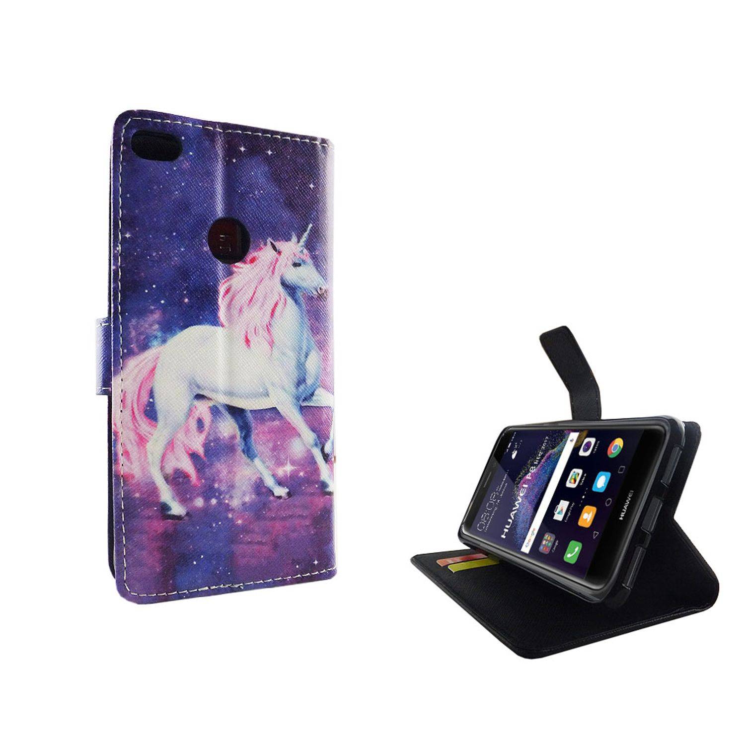 Huawei P8 Lite 2017 Handyhülle Bookcover Rosa