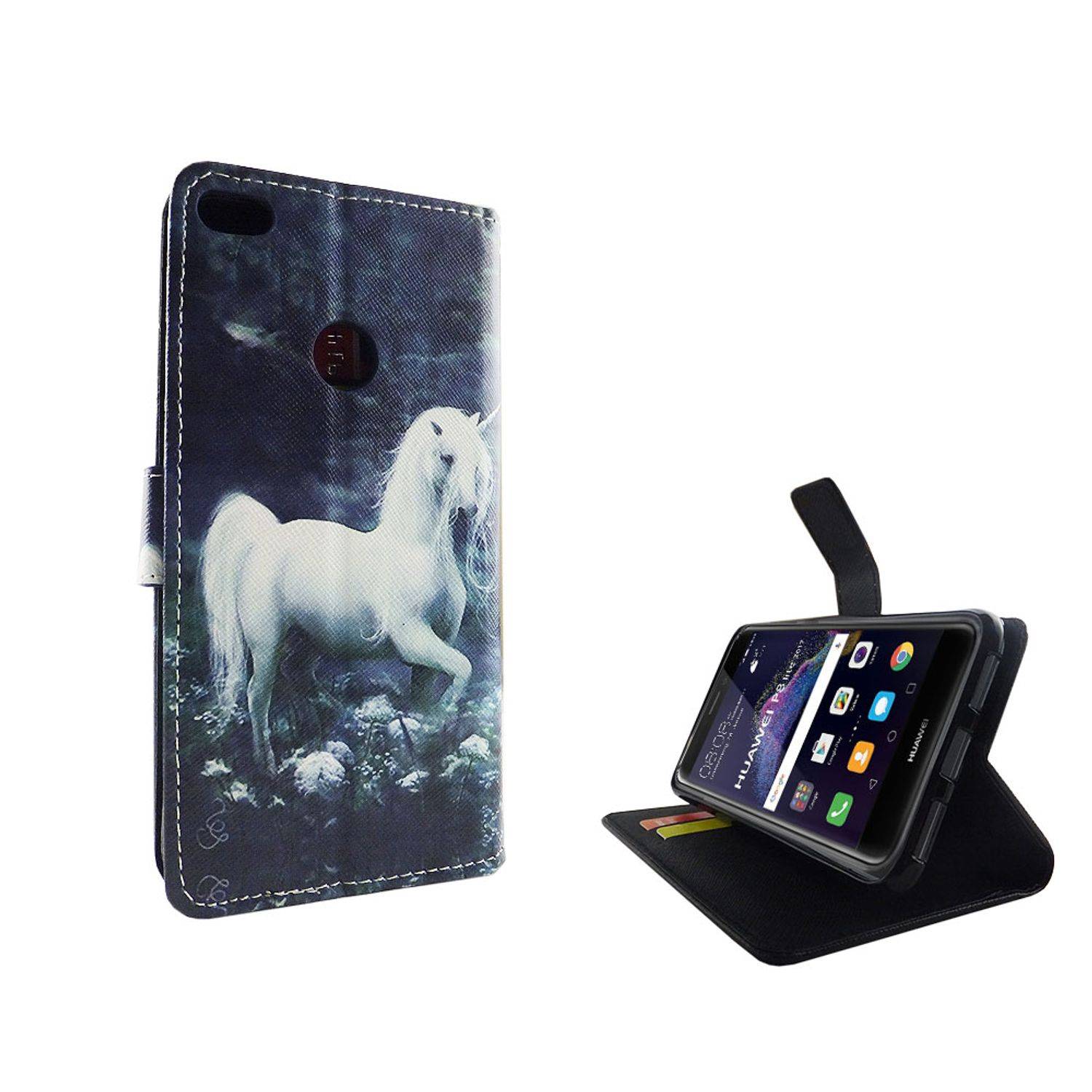 Huawei P8 Lite 2017 Handyhülle Bookcover Grün