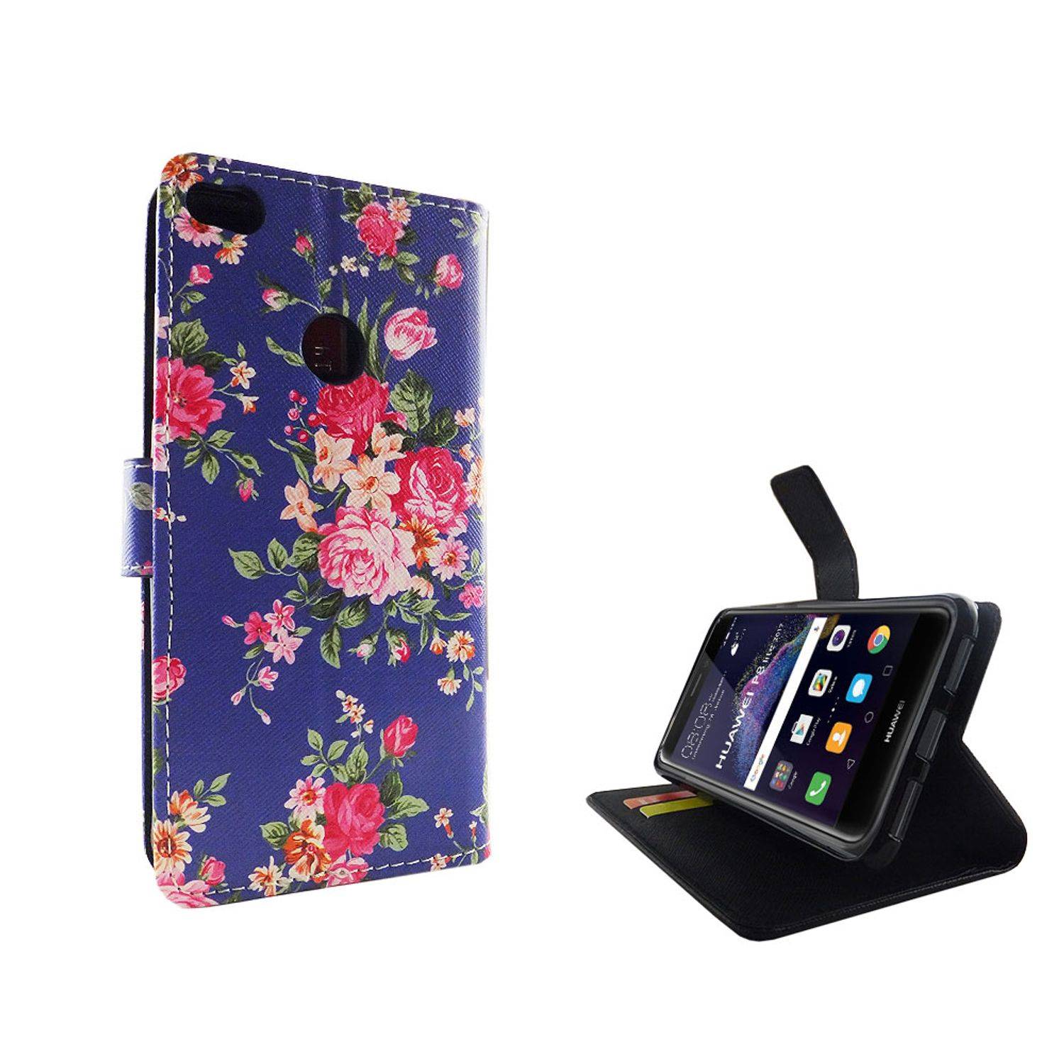 Huawei P8 Lite 2017 Handyhülle Bookcover Blau