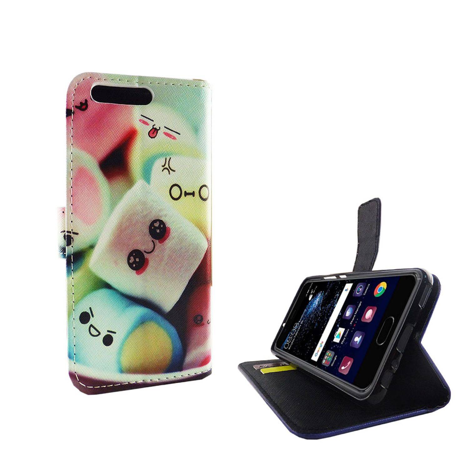 Huawei P10 Handyhülle Bookcover Mehrfarbig