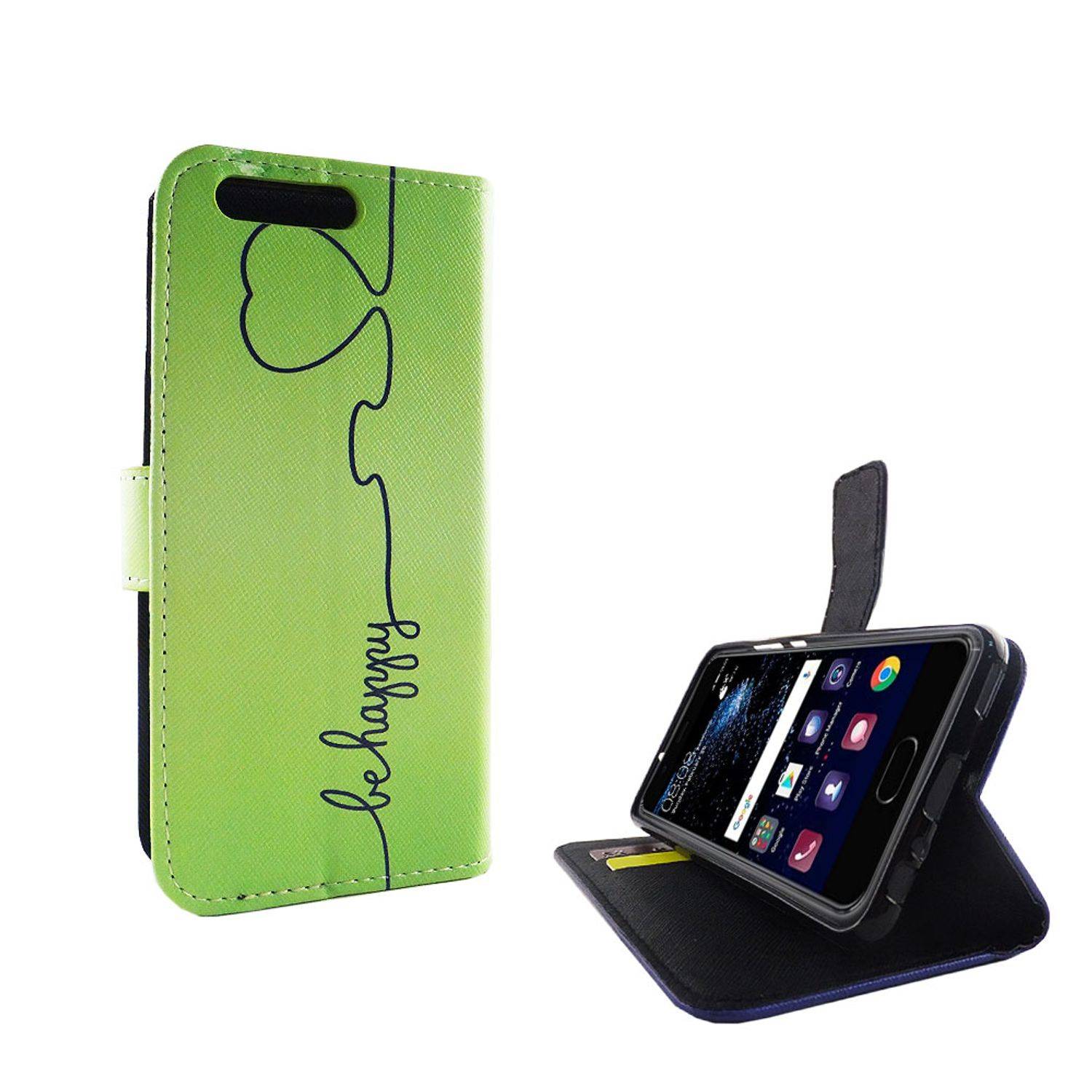 Huawei P10 Handyhülle Bookcover Grün