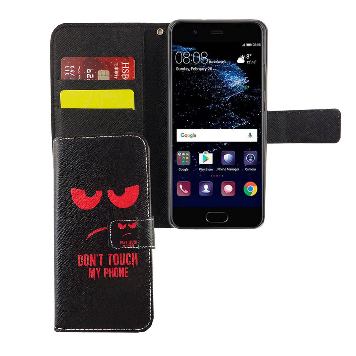 Huawei P10 Handyhülle Bookcover Rot