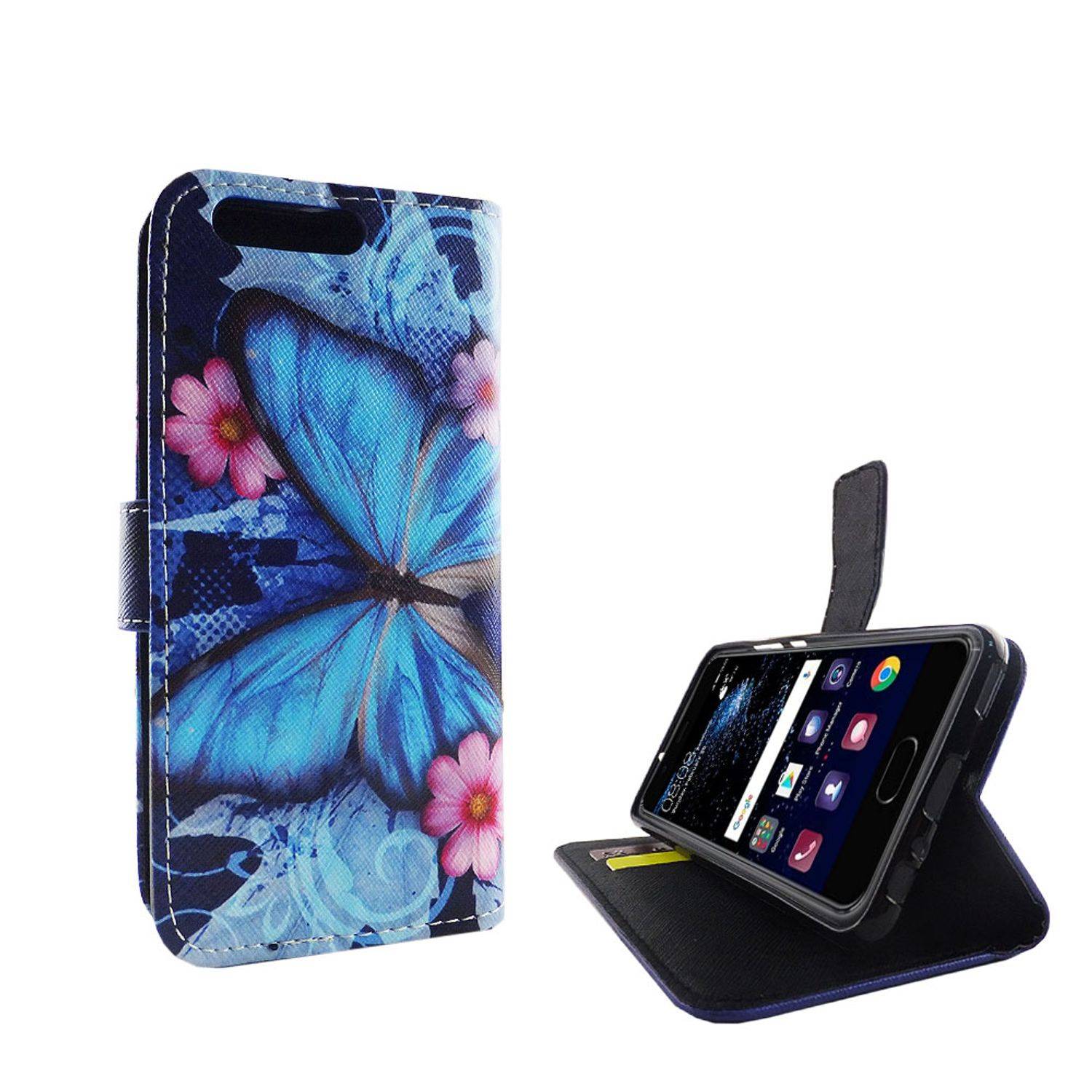 Huawei P10 Handyhülle Bookcover Blau