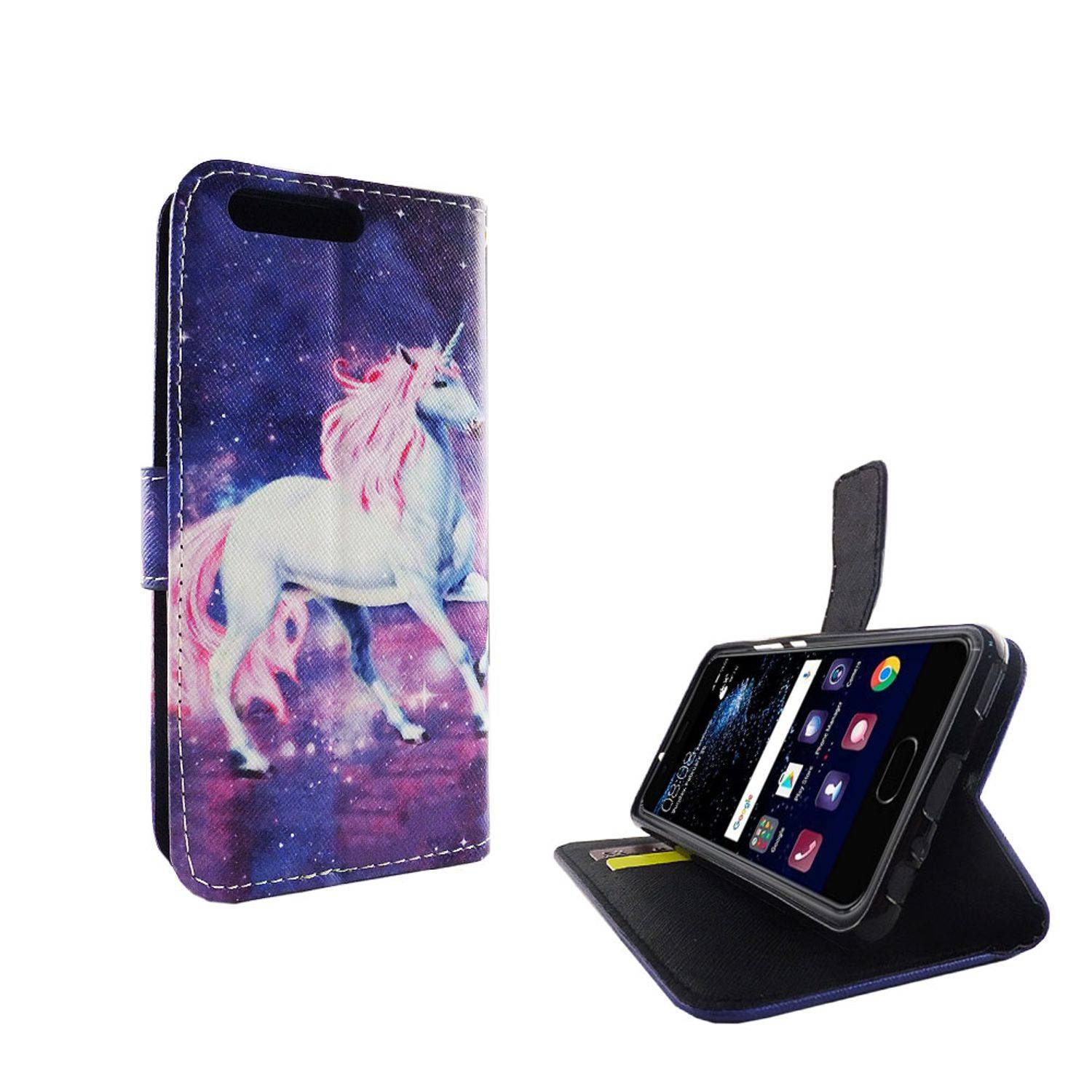 Huawei P10 Handyhülle Bookcover Rosa