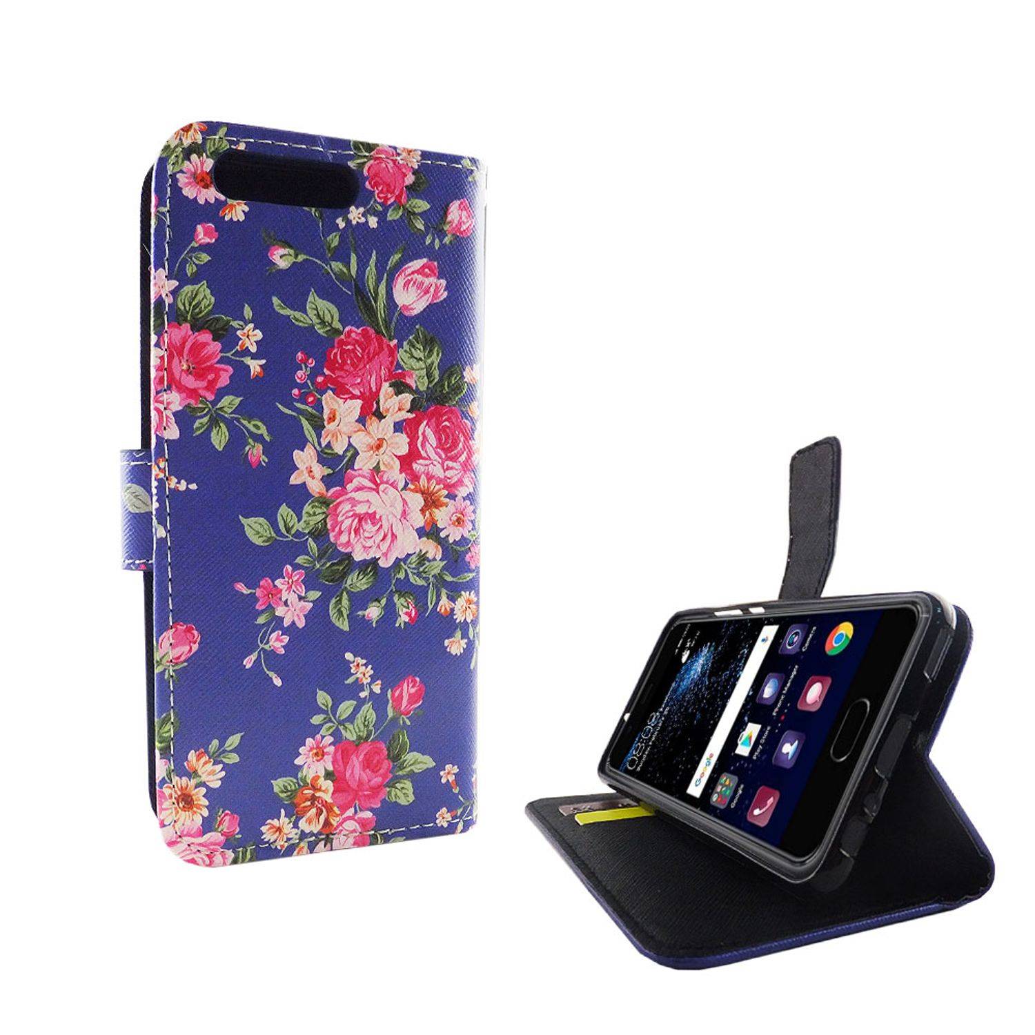 Huawei P10 Handyhülle Bookcover Blau