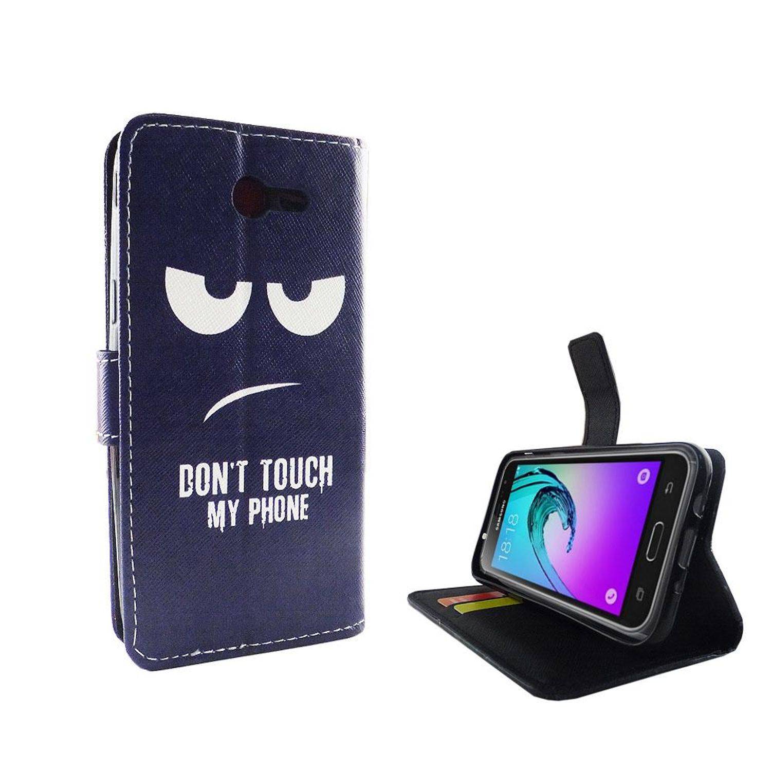 Samsung Galaxy J3 Emerge Handyhülle Bookcover Blau